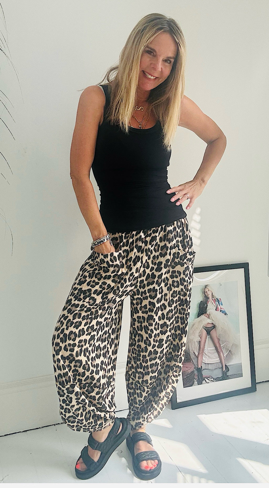 Pocket Cocoon Leopard Pant