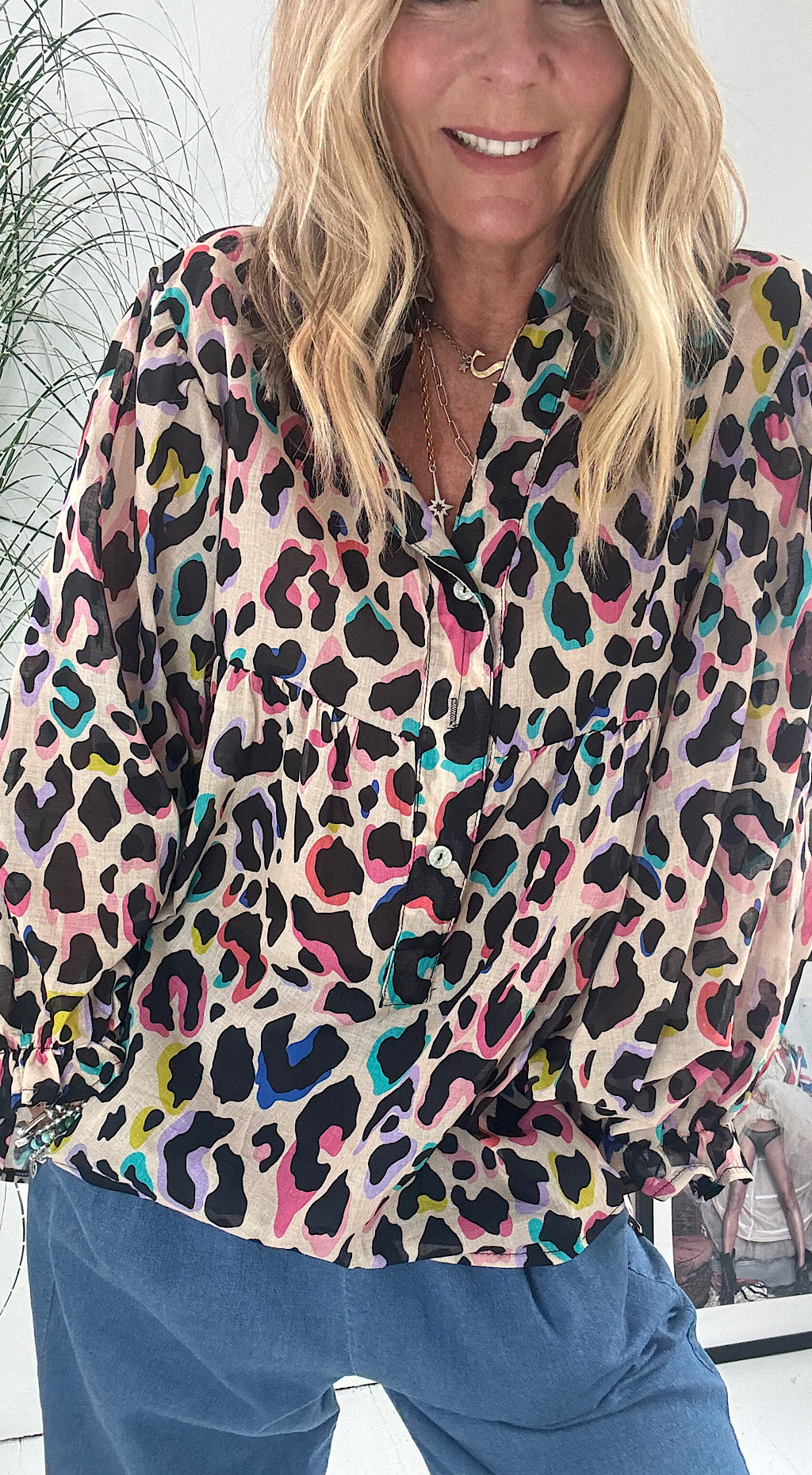 Rainbow Leopard Shirt Top