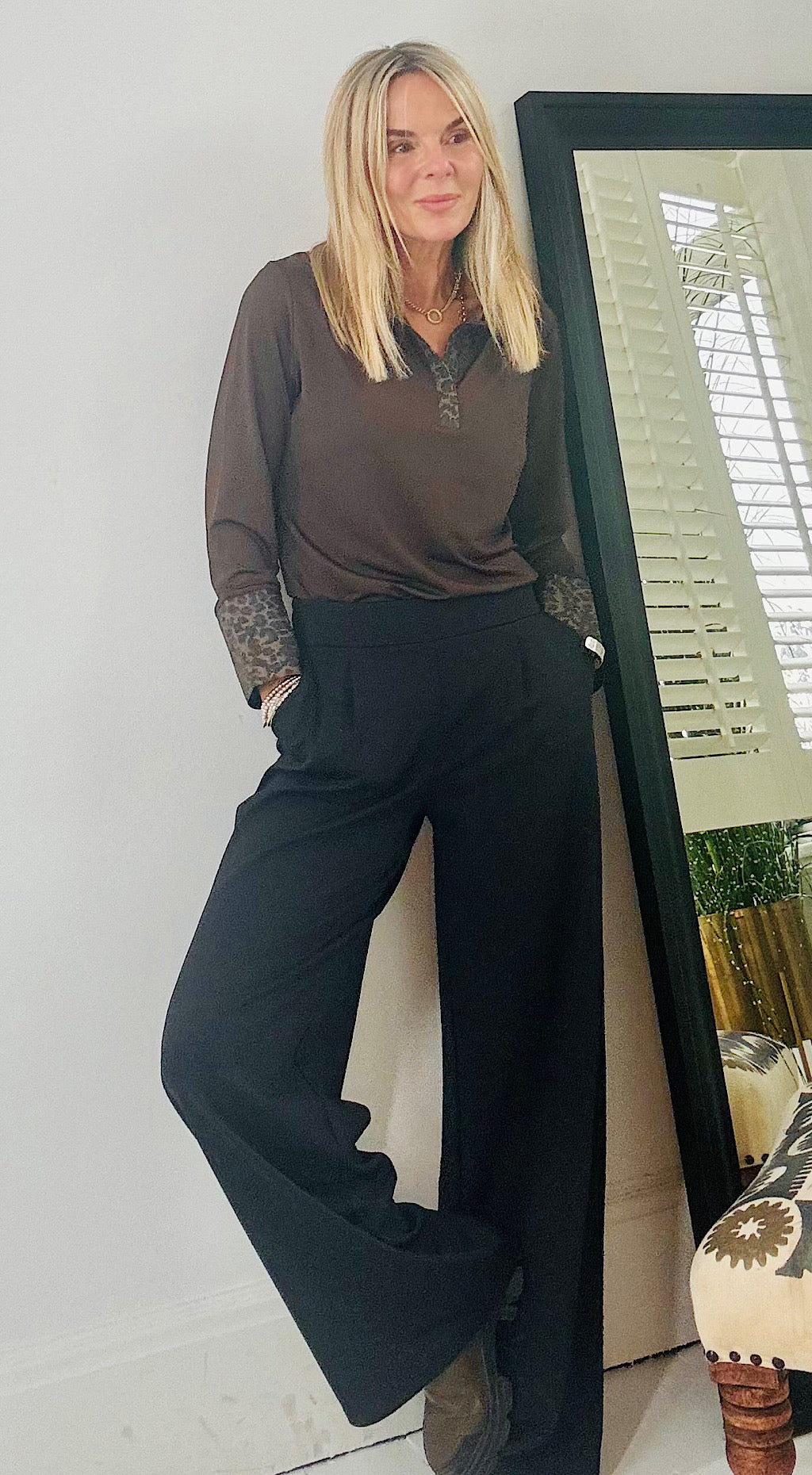 Classic peg pant black