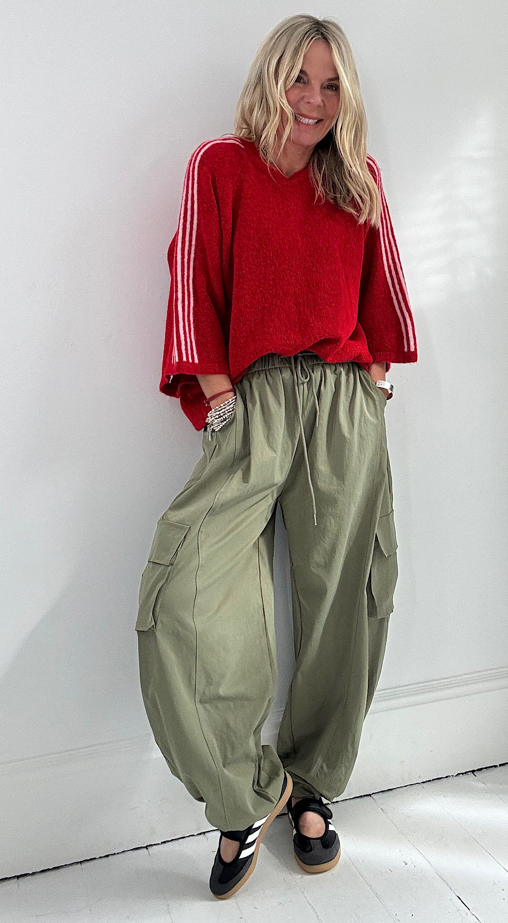 Retro Sporty Knit - red