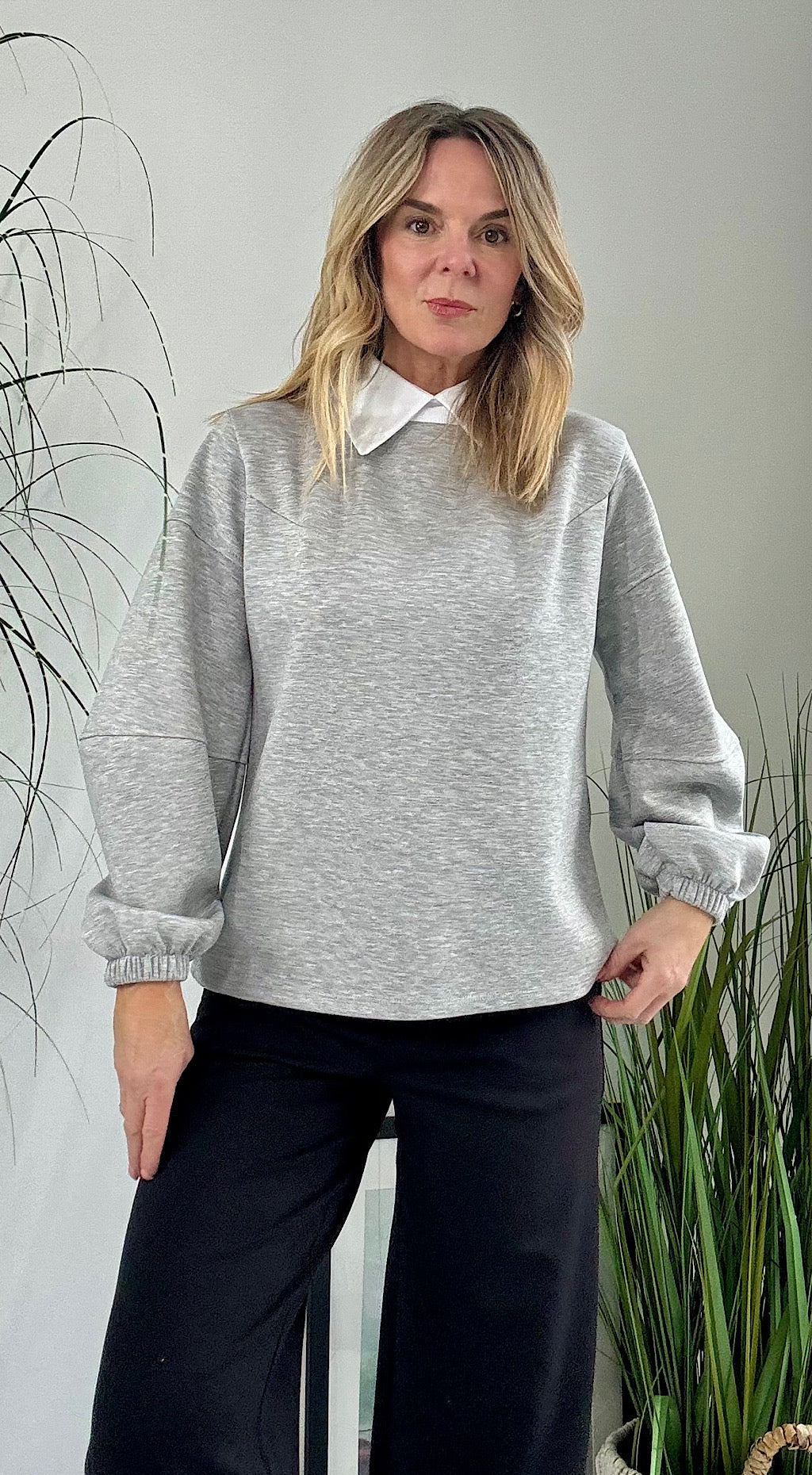 Scuba Collar Grey Sweat