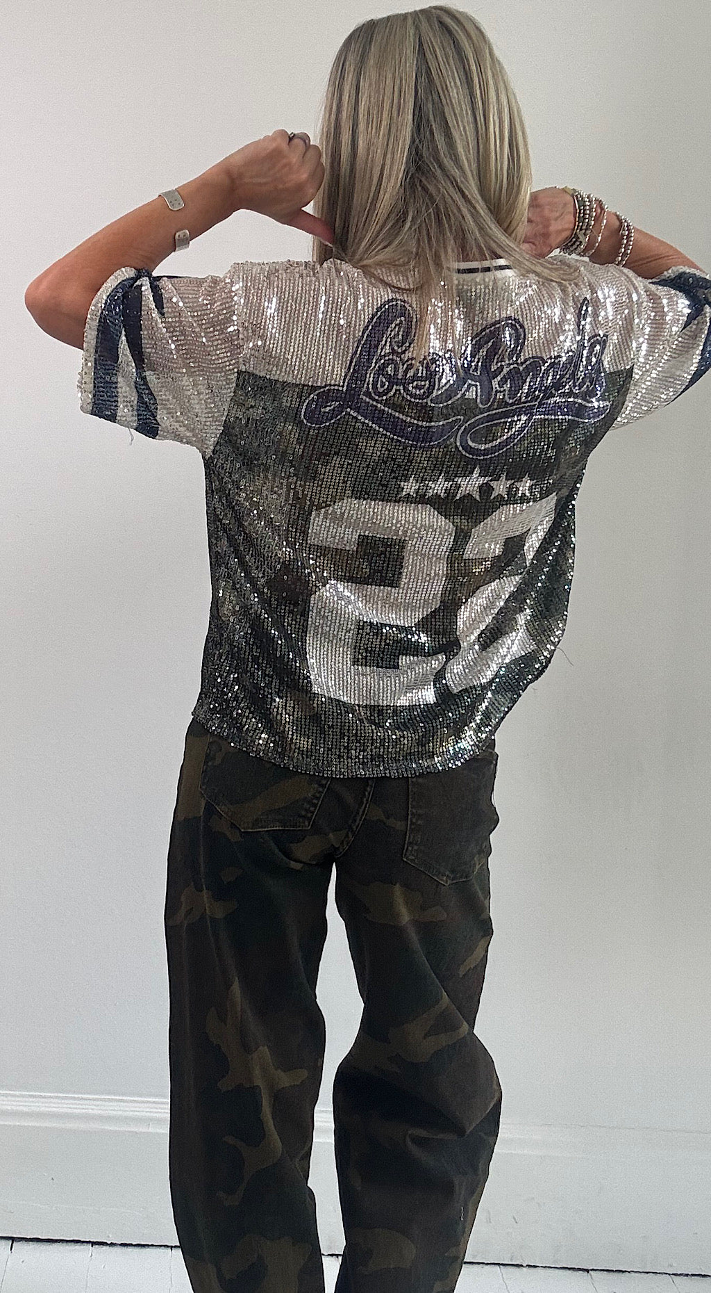 NFL top silver khaki