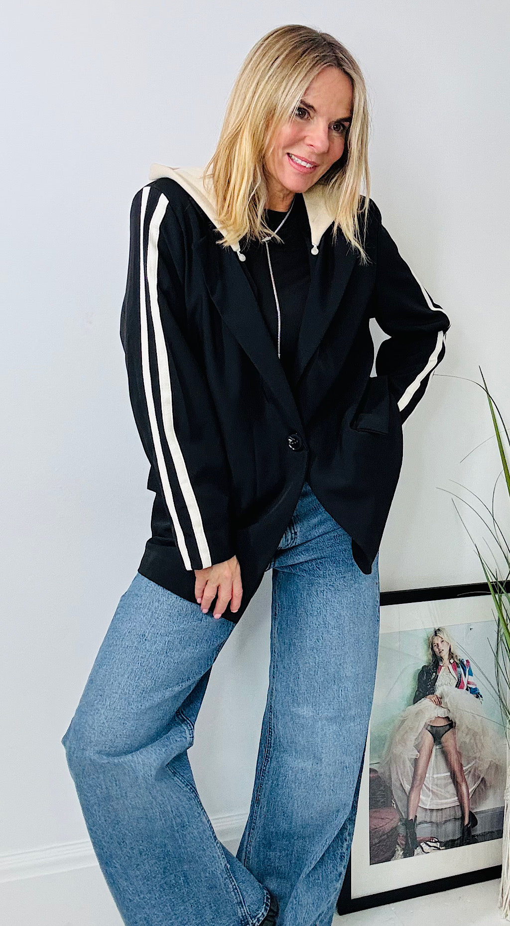 Hooded Sporty Blazer