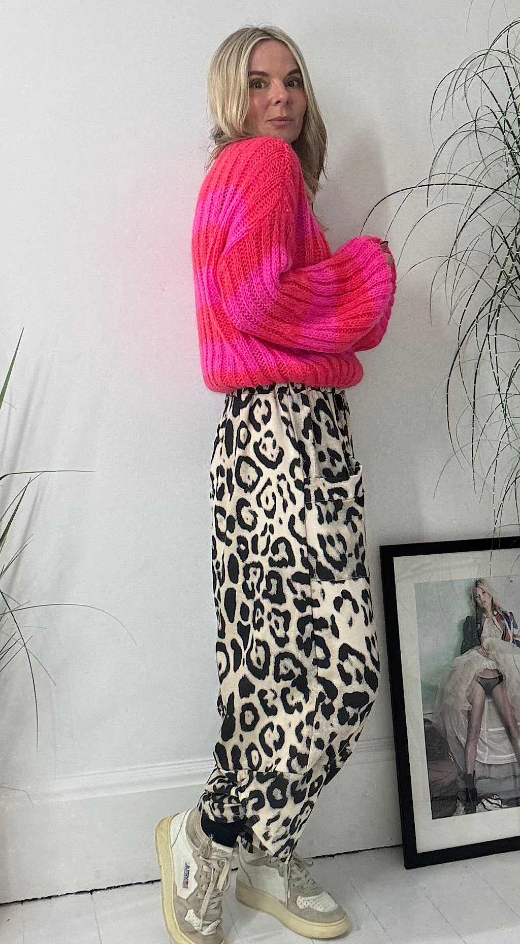 Pocket Cocoon Pant - animal print