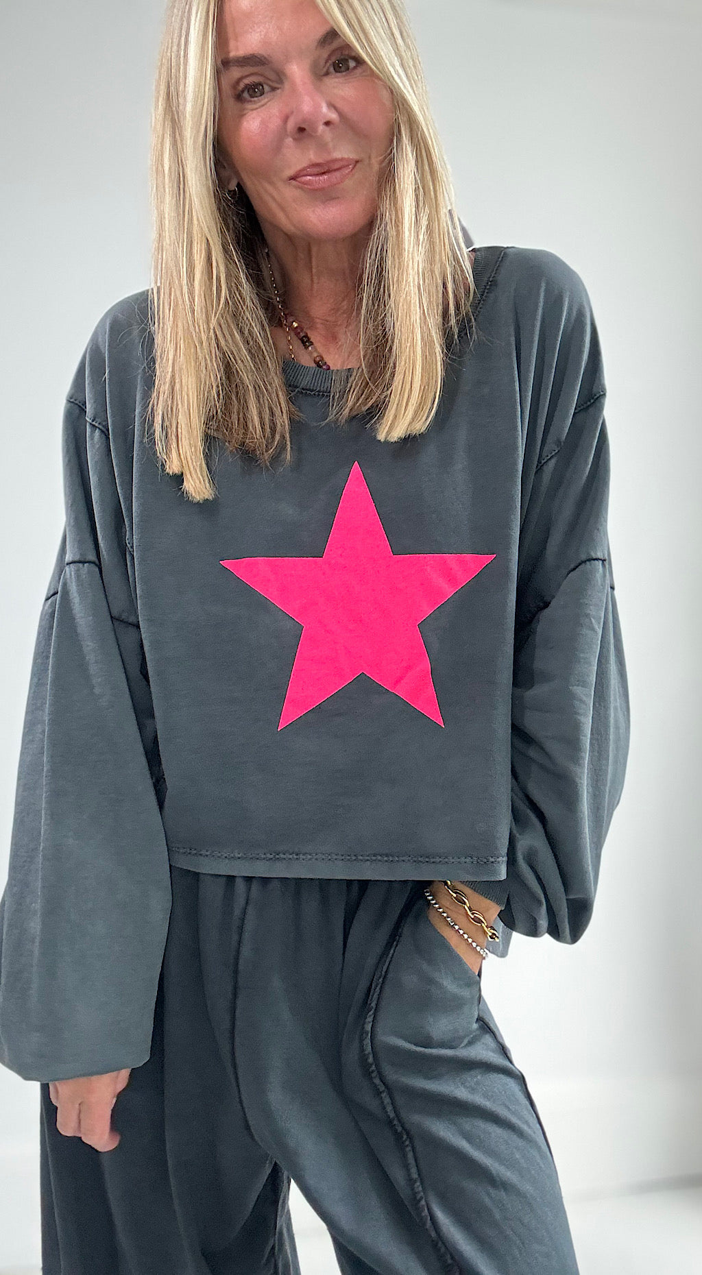Star Sweat - charcoal
