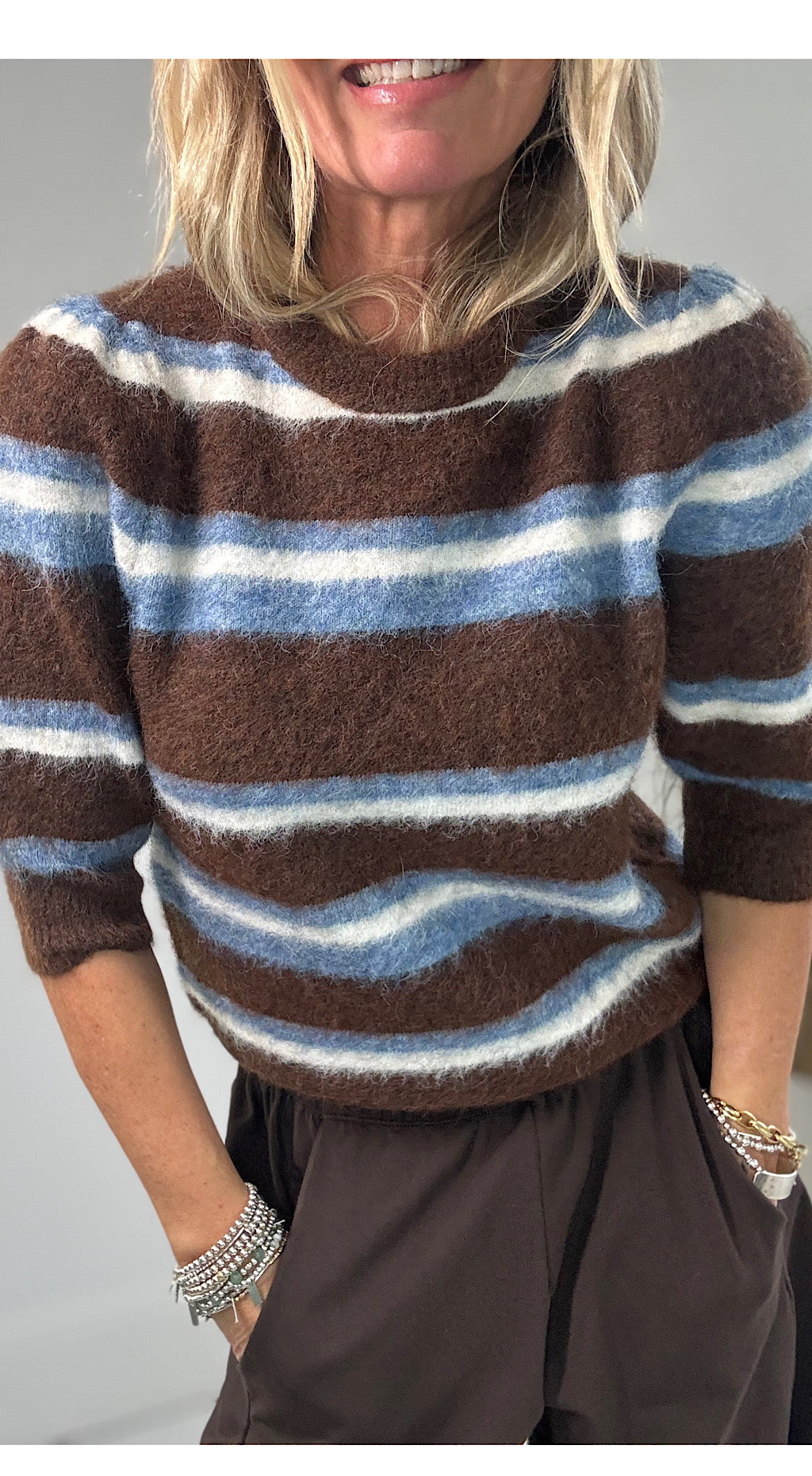 Milou Fluffy Stripe Knit