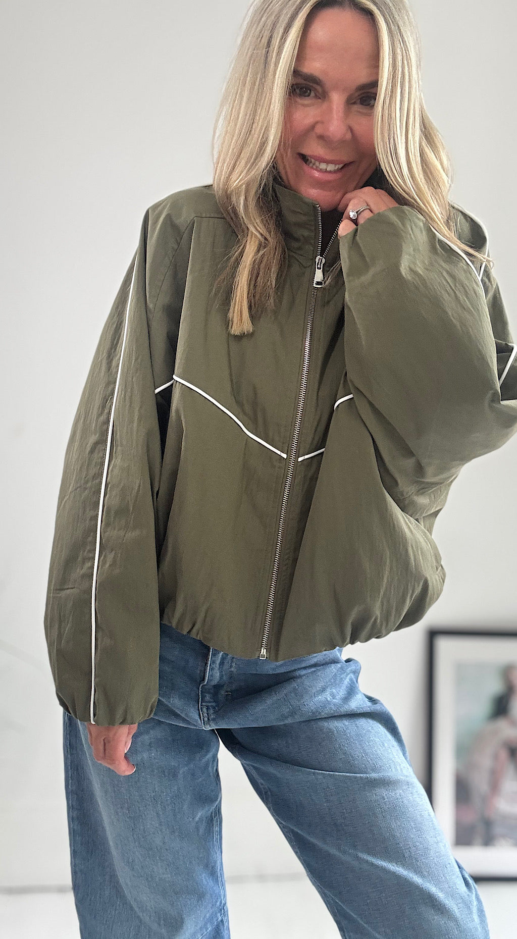 Khaki Bomber Jacket