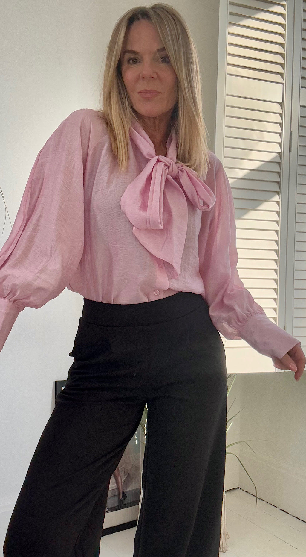 Pussy Bow Blouse Pink