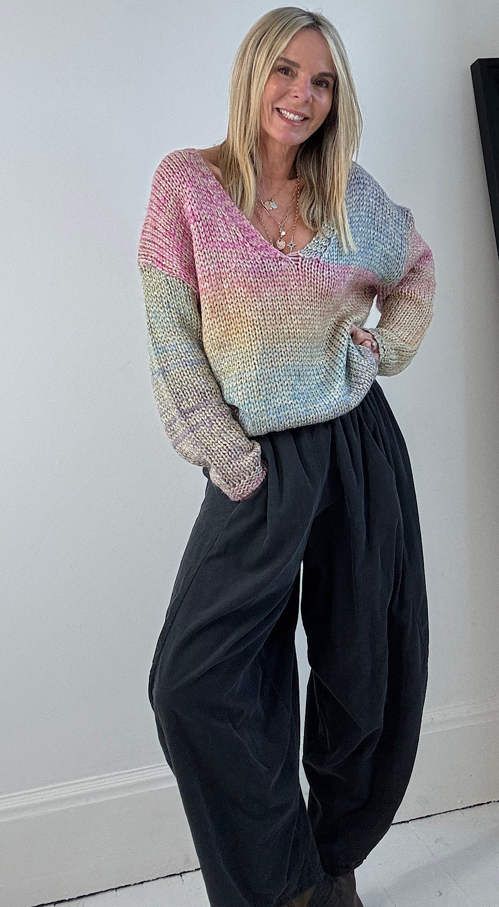 Cord Cocoon Pant Charcoal