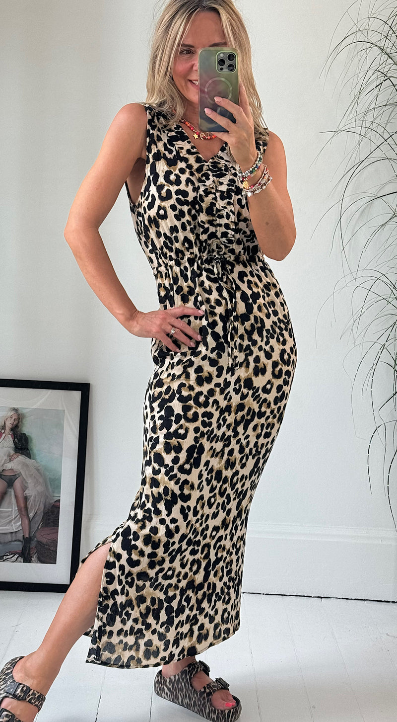 Marrakech Leopard Frill Dress