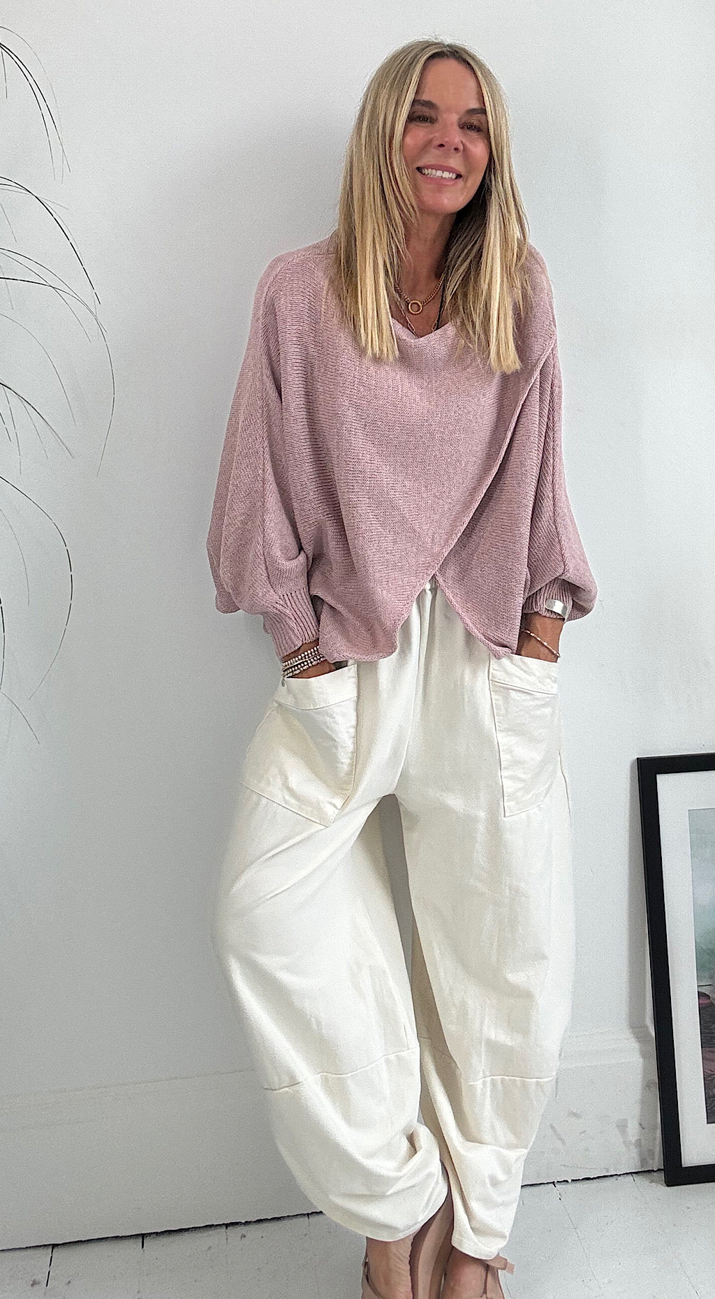 Pocket Cocoon Pants Cream