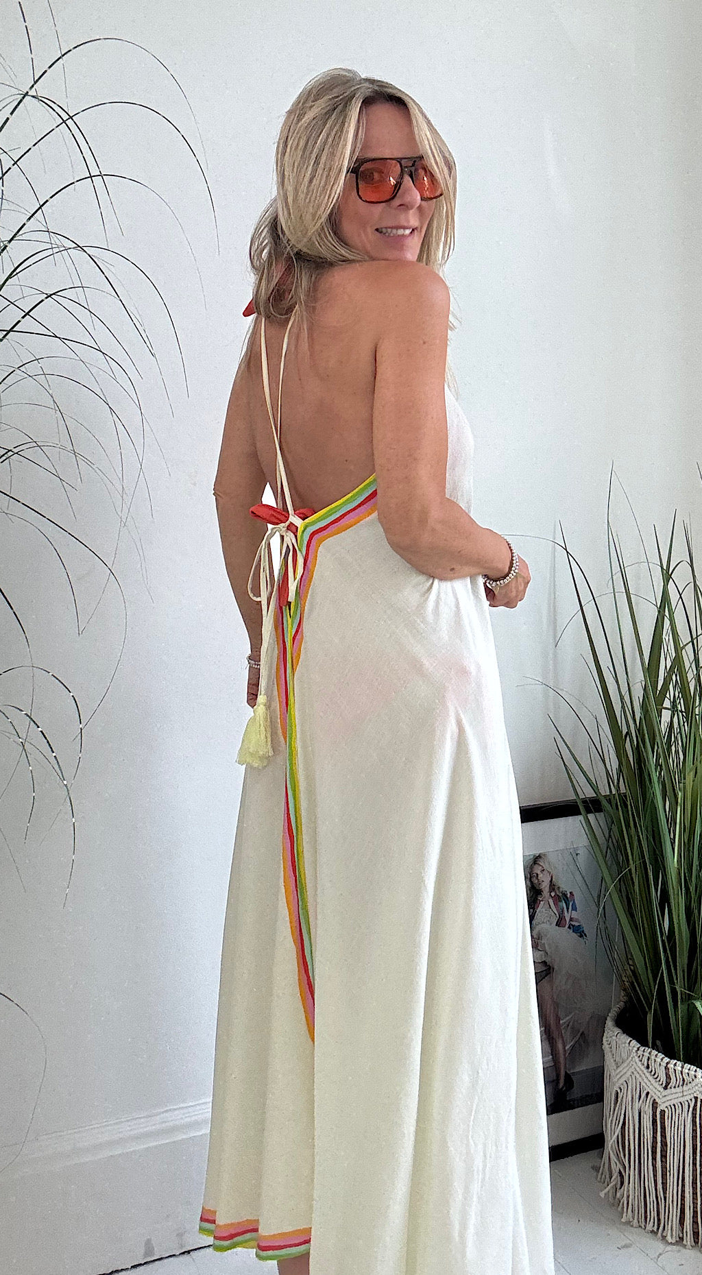 Soan Beach Dress - Rainbow Panel