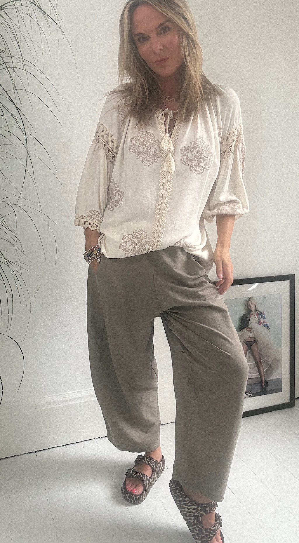 Cocoon pant stone