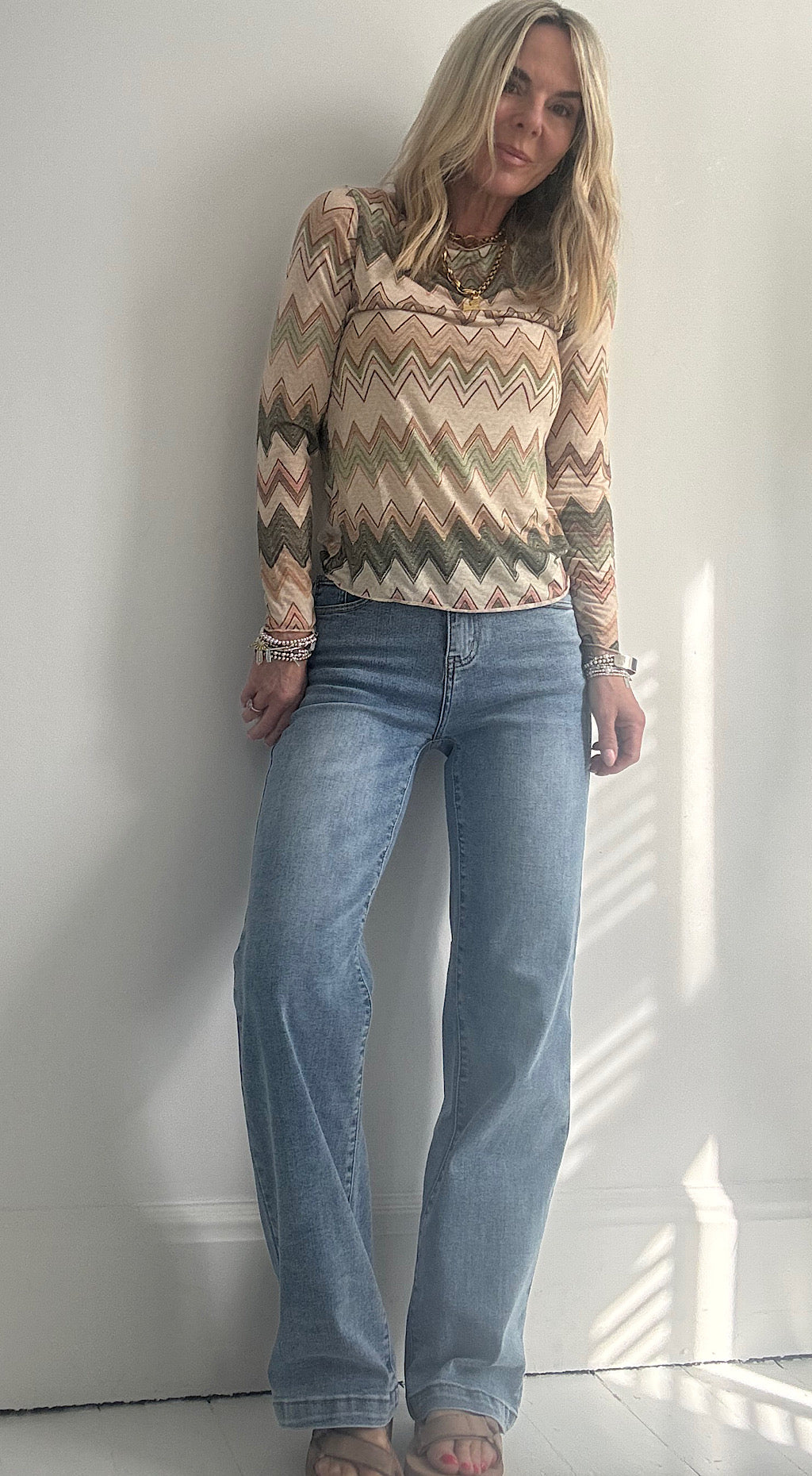 Straight leg jean denim