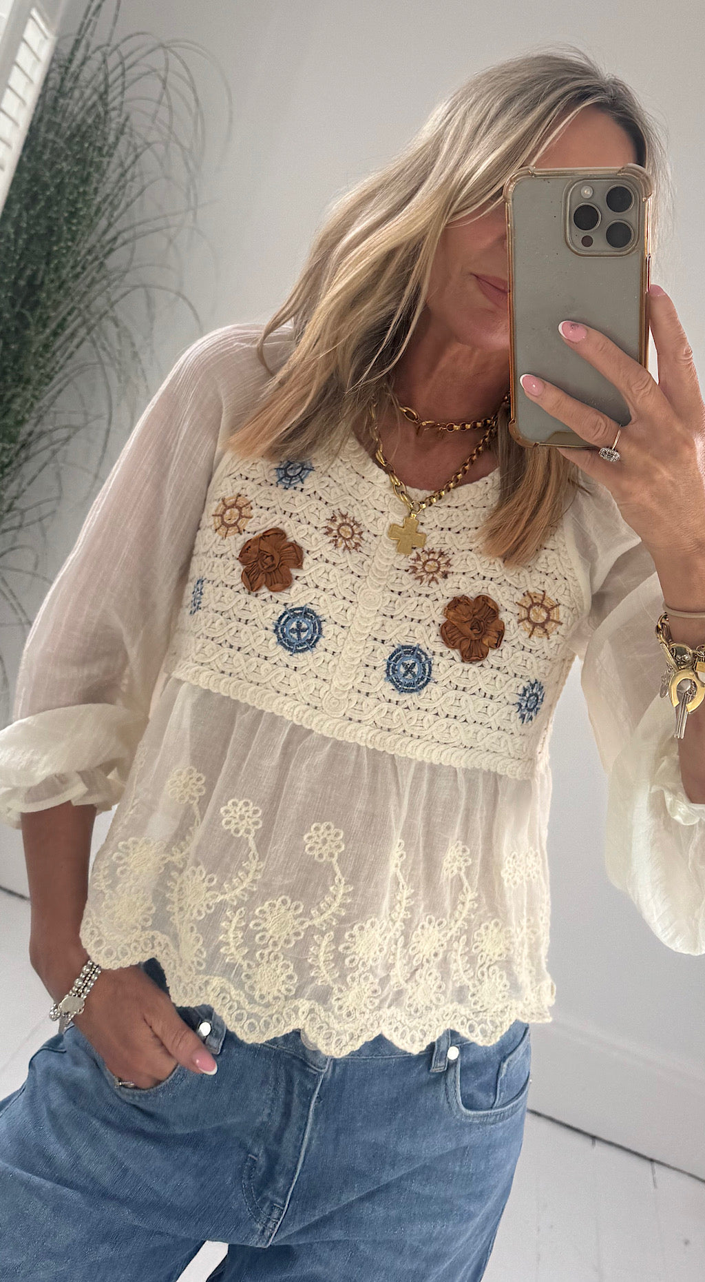 Bo ho crochet top