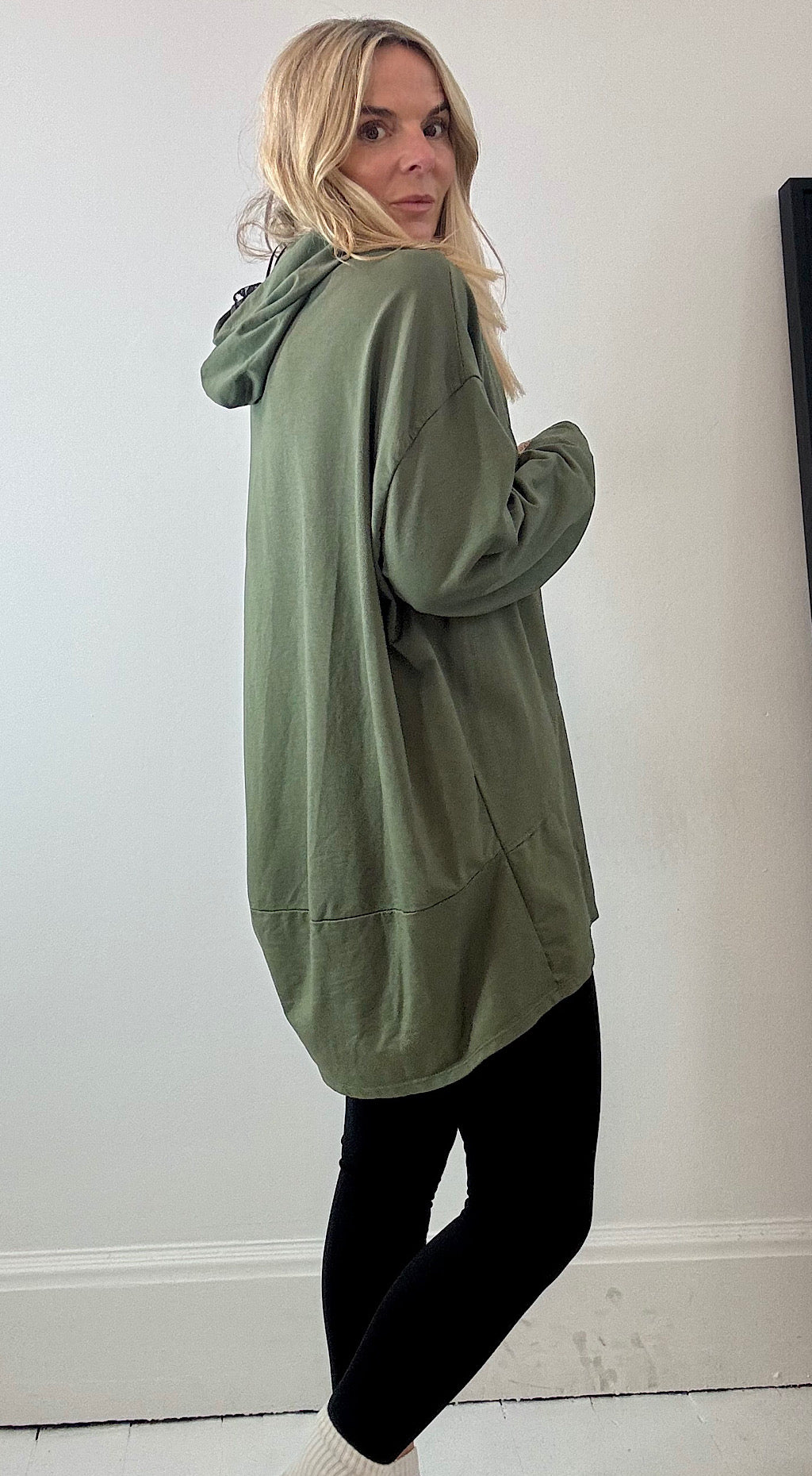 Basic sloppy sweatshirt khaki