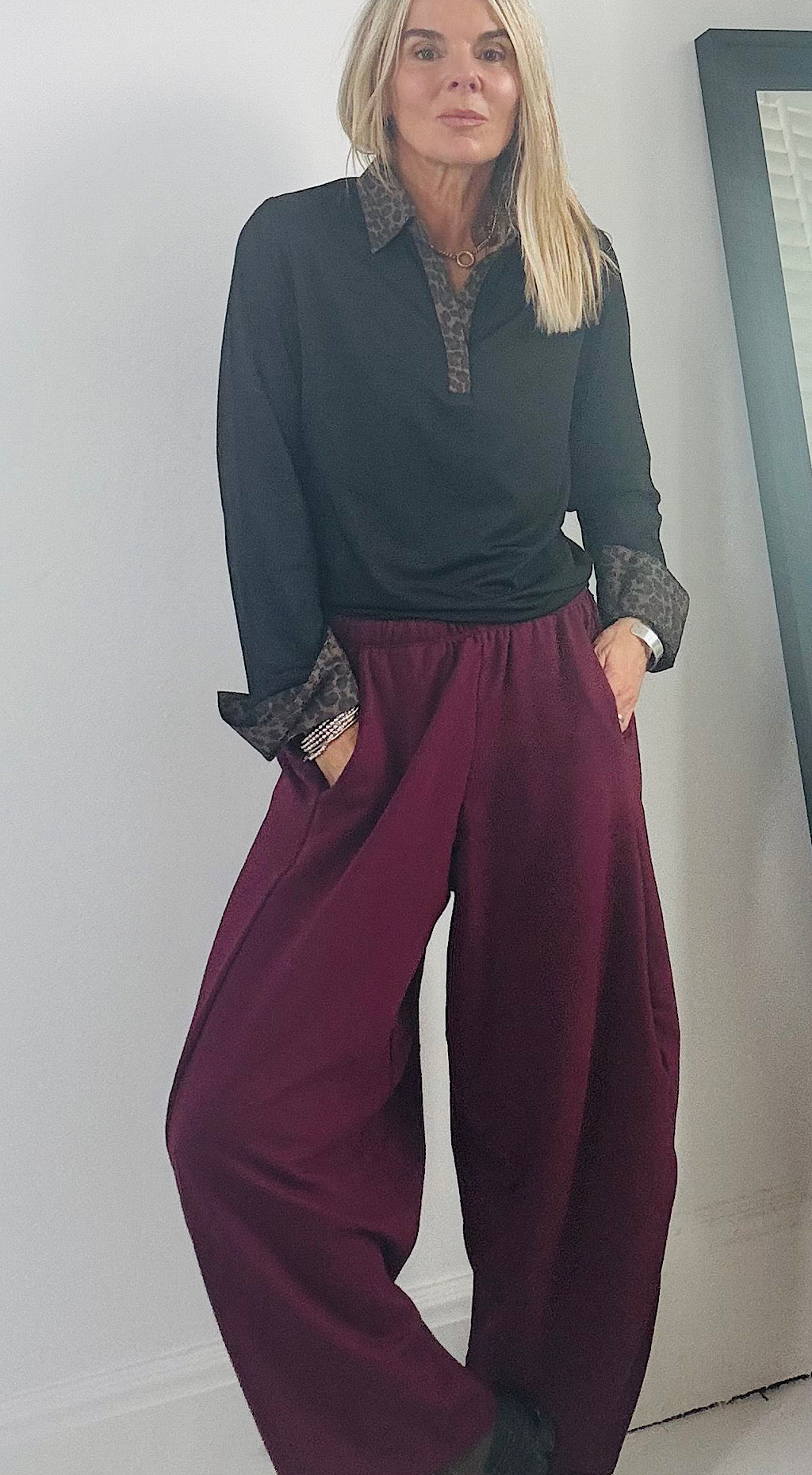 Cocoon pant plum
