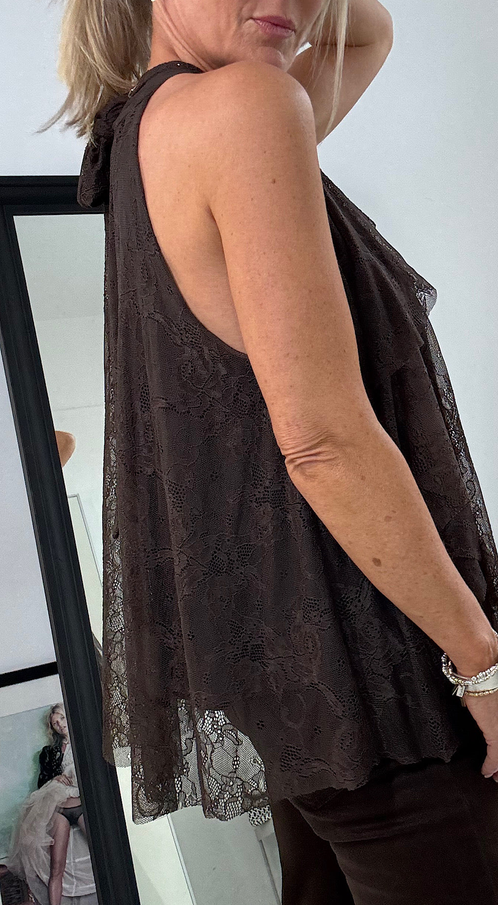Vintage lace top brown