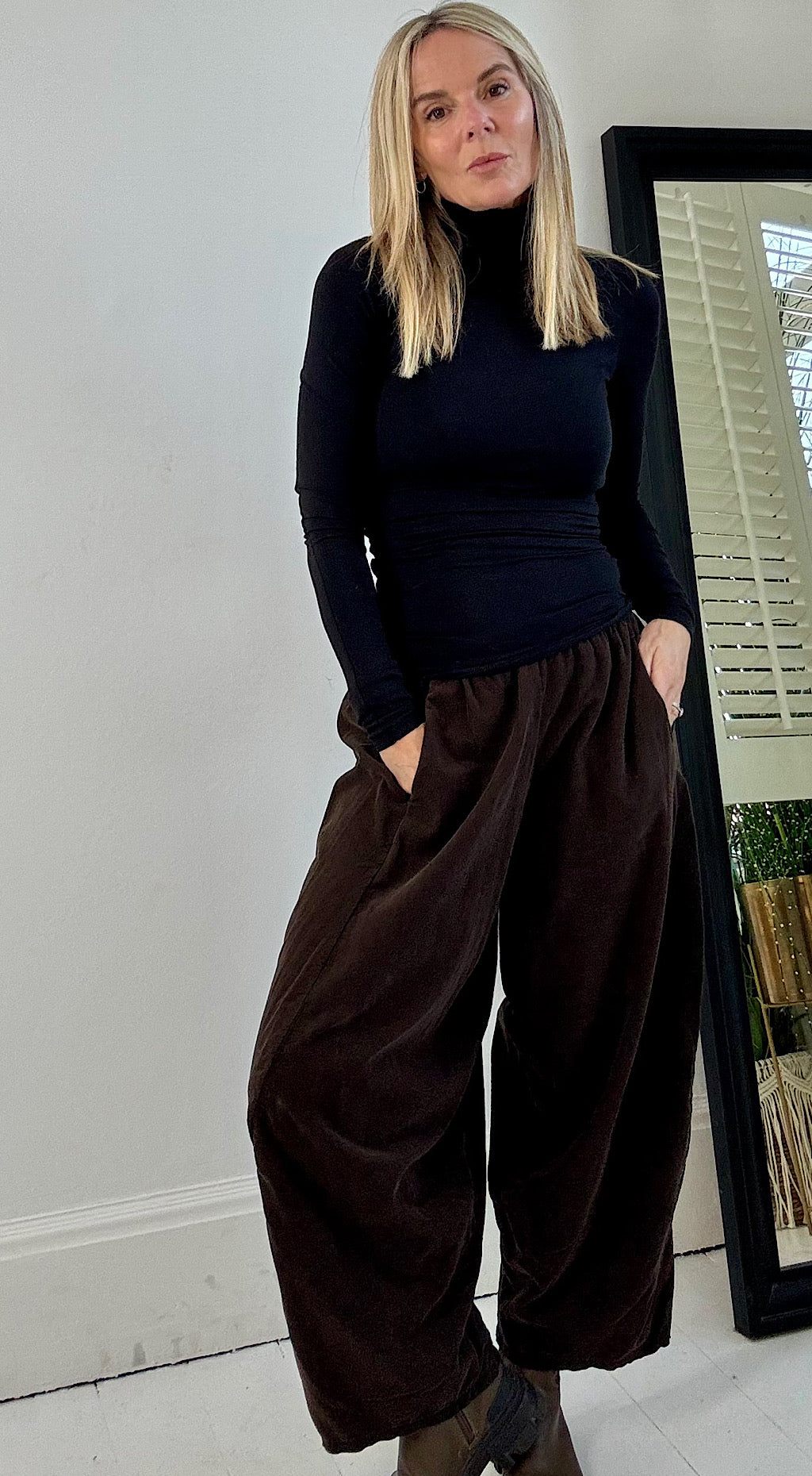 Cord Cocoon Pant Brown
