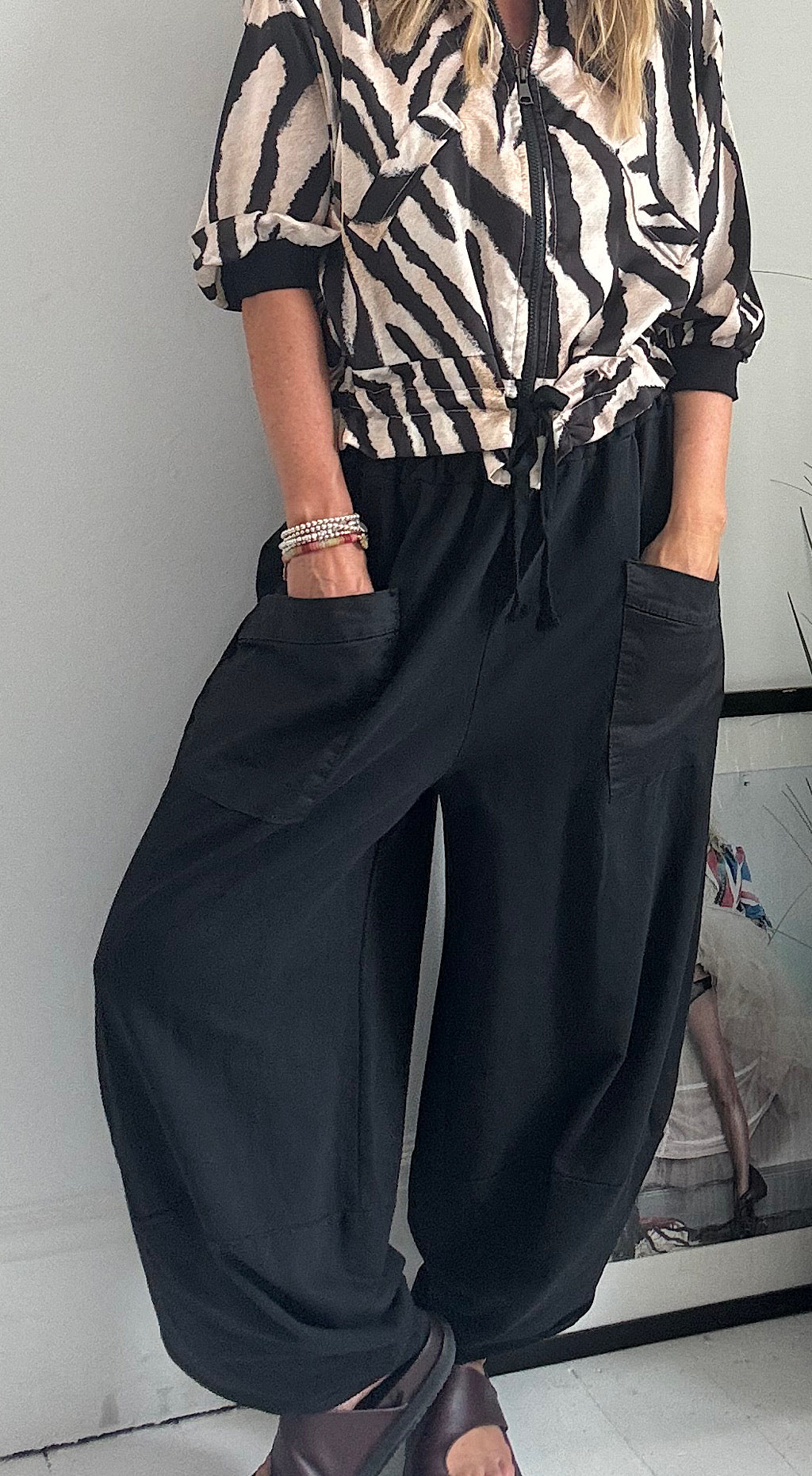 Pocket Cocoon Pant Black