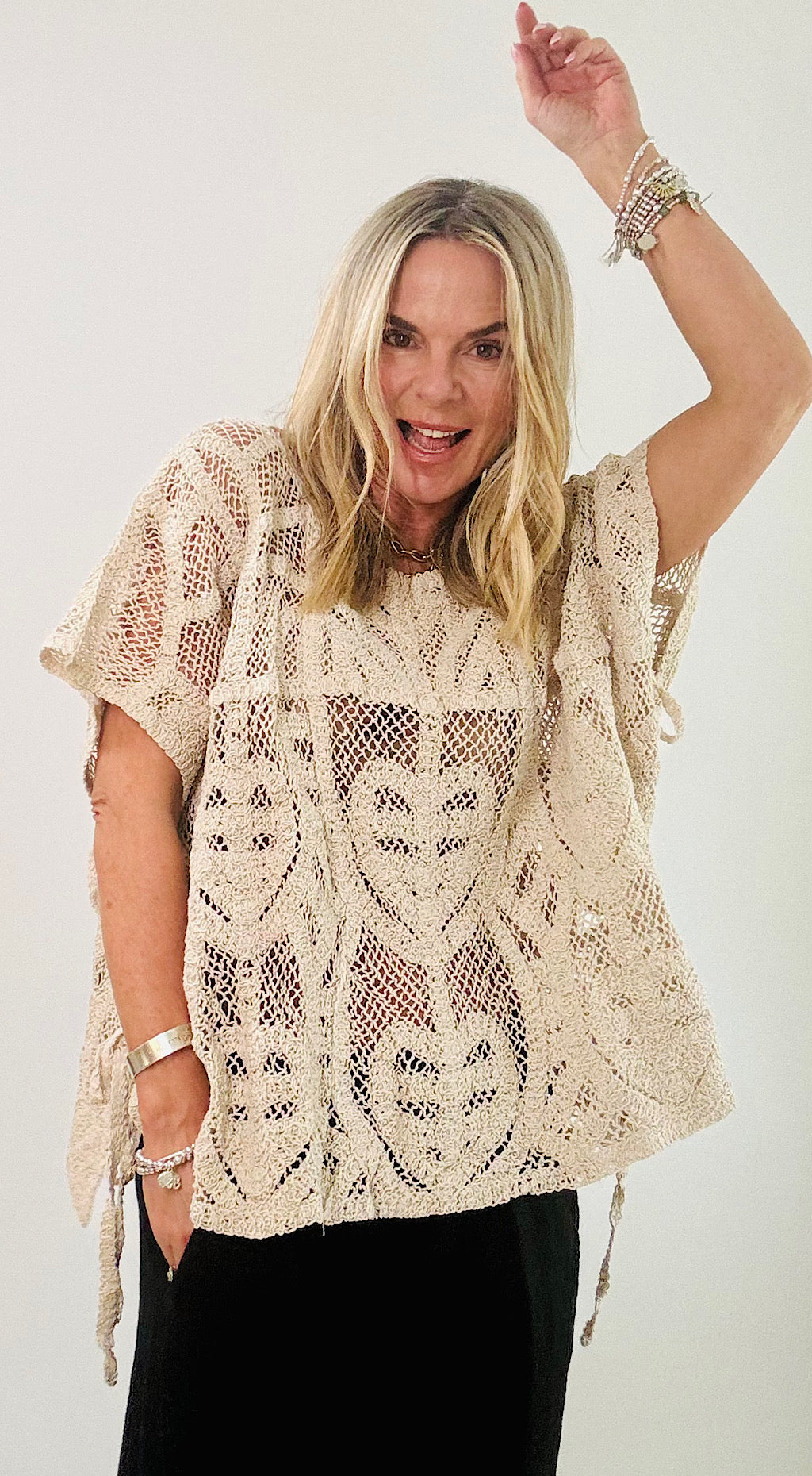 Crochet tie side top