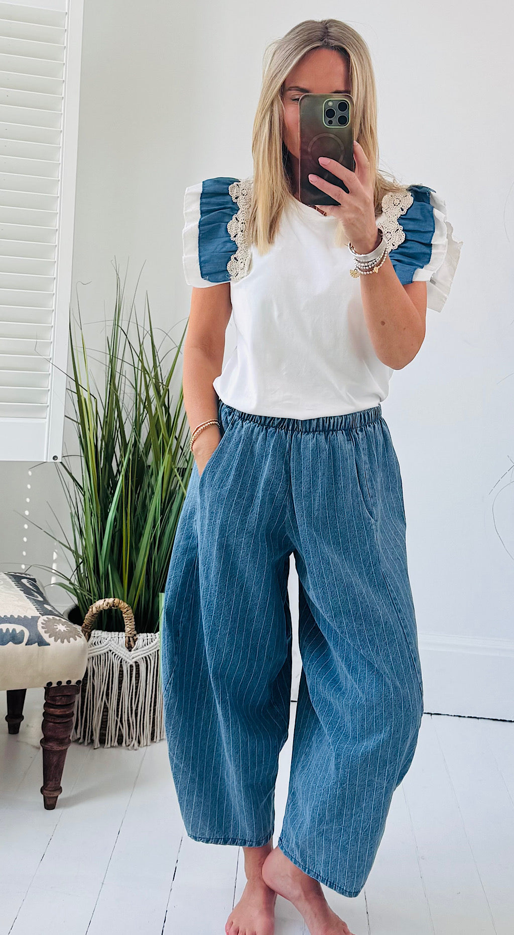 Ruffle Sleeve Tee