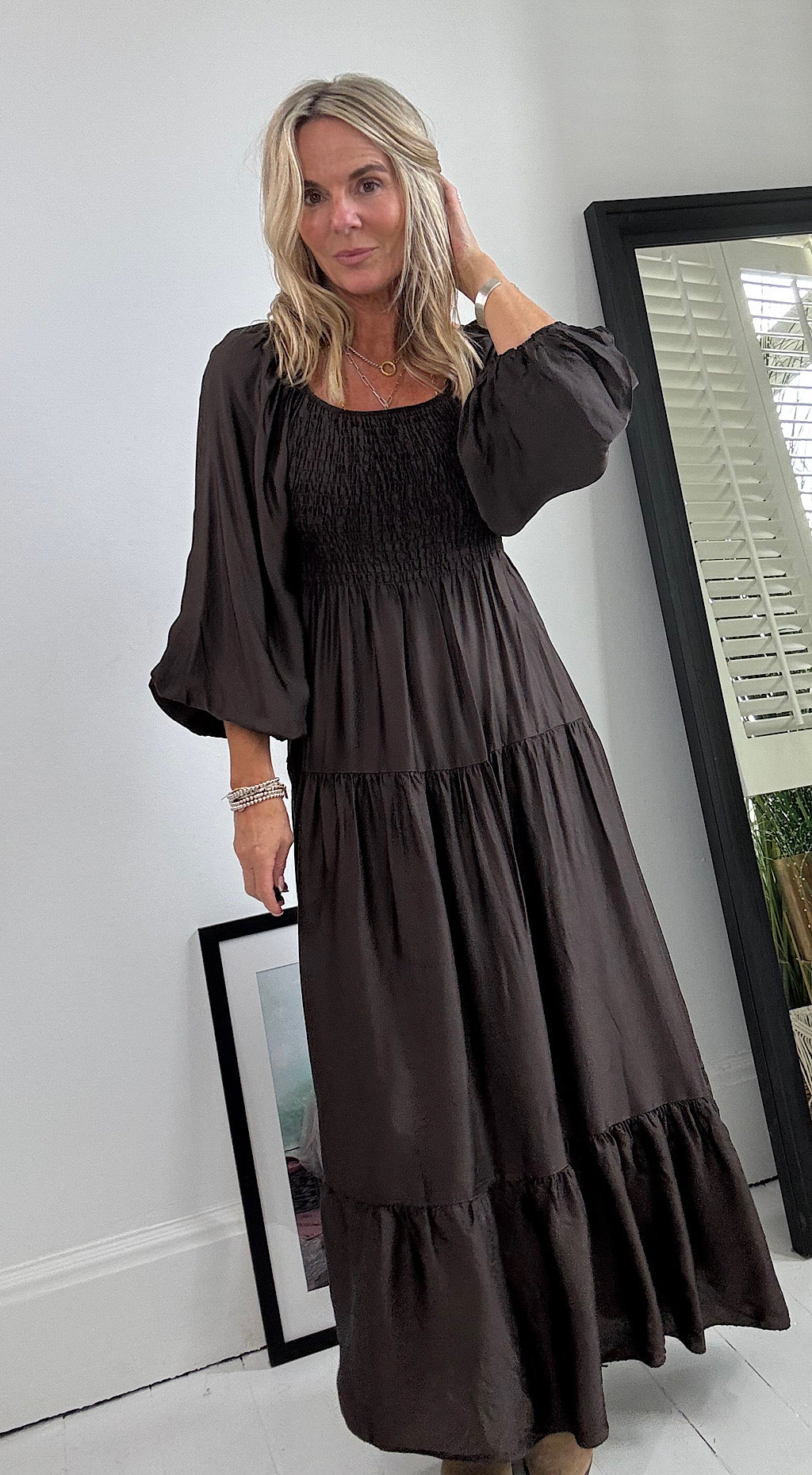 Chocolate brown maxi