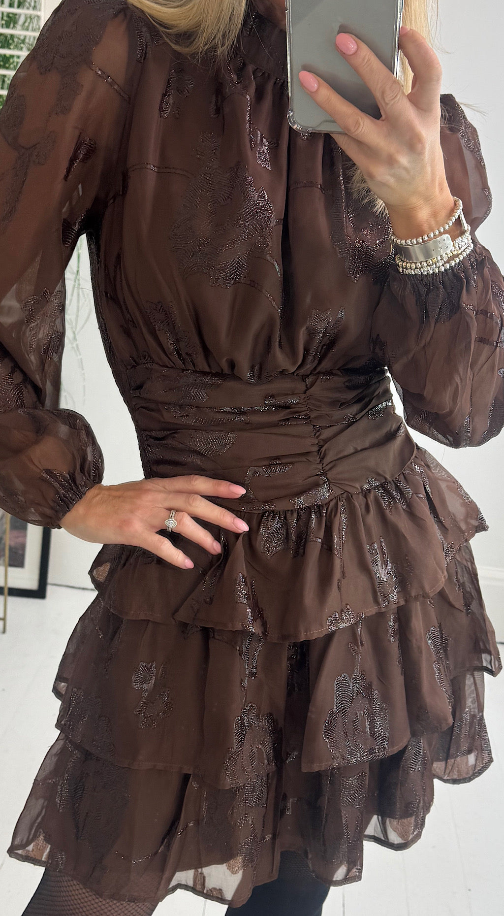 Chloe Dress - Chocolate Sparkle