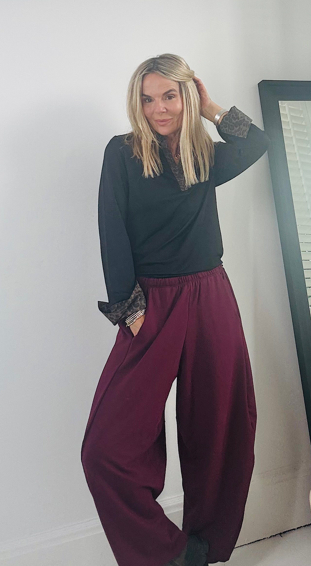 Cocoon pant plum