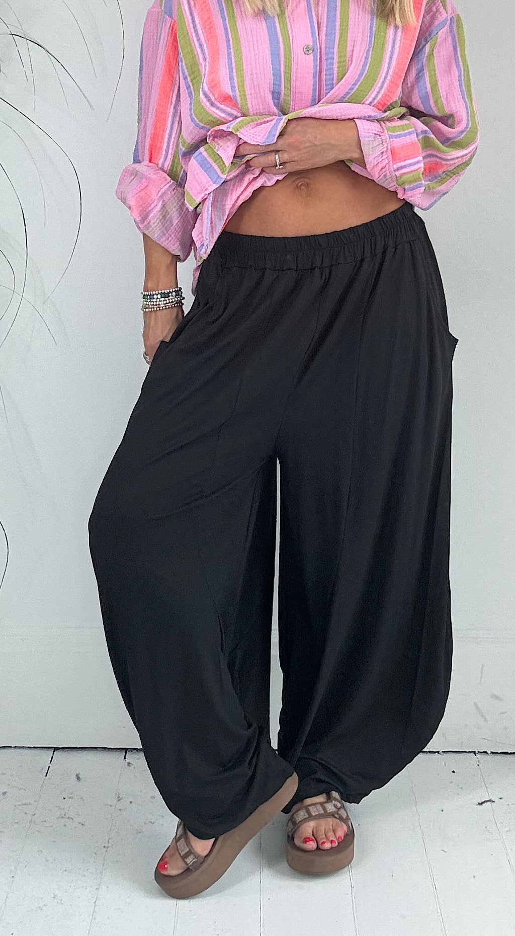 Jersey Hareem Pant Black