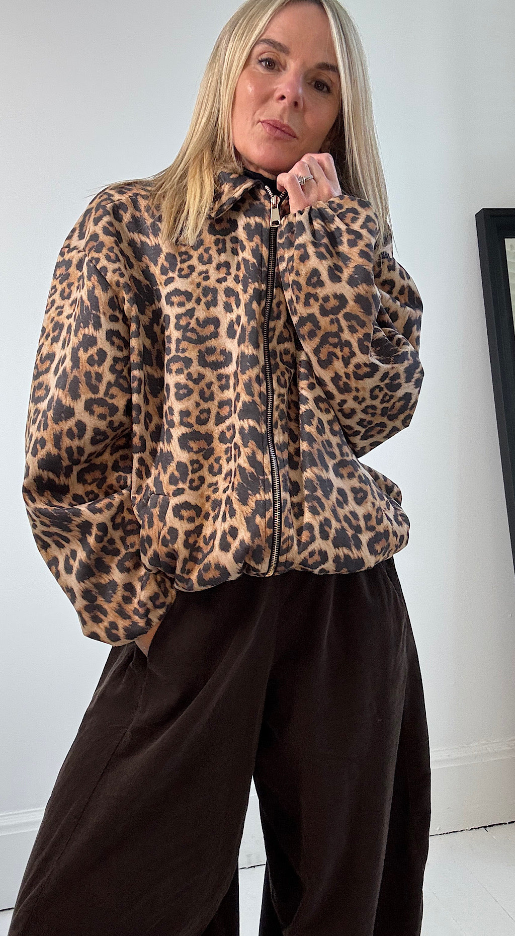 Leopard Bomber Jacket