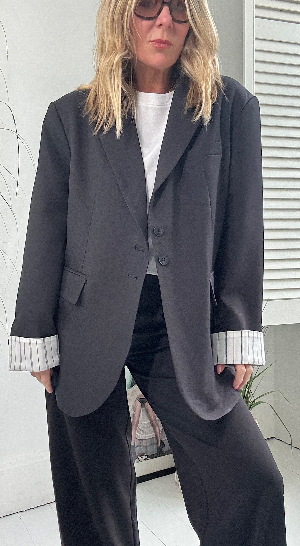 Oversized Boyfriend Blazer Black