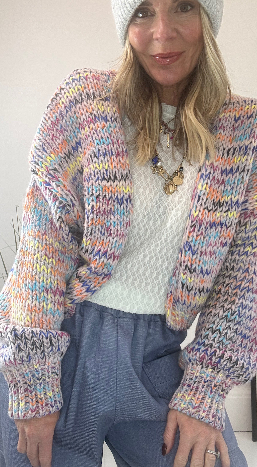 Multi Colour 70's Cardigan