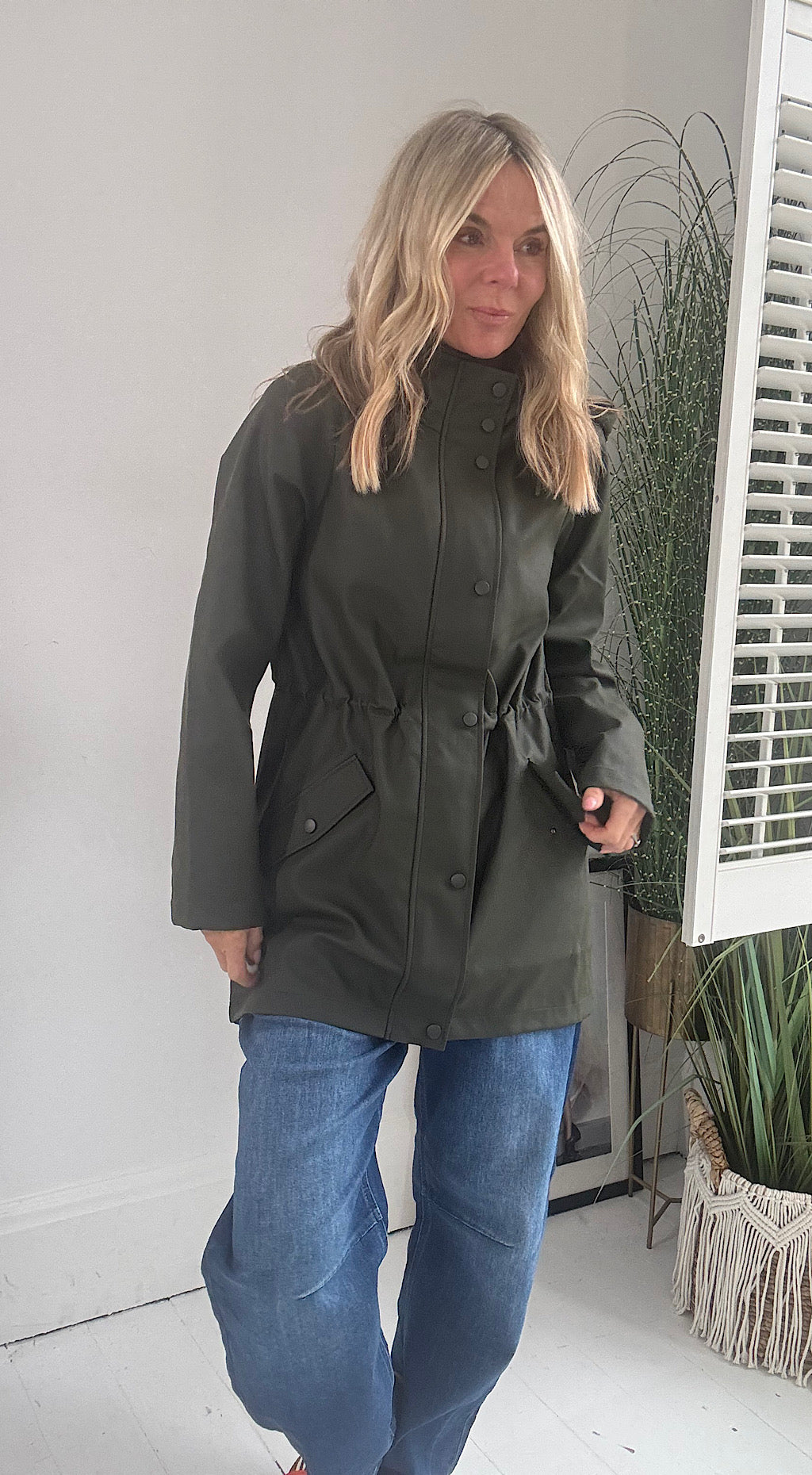 Wax Dog Walking Jacket - dark khaki