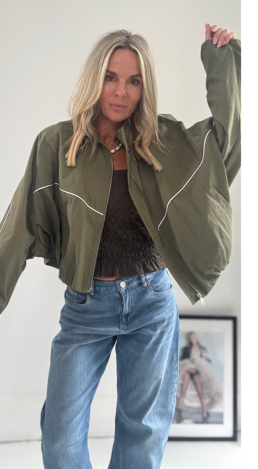 Khaki Bomber Jacket