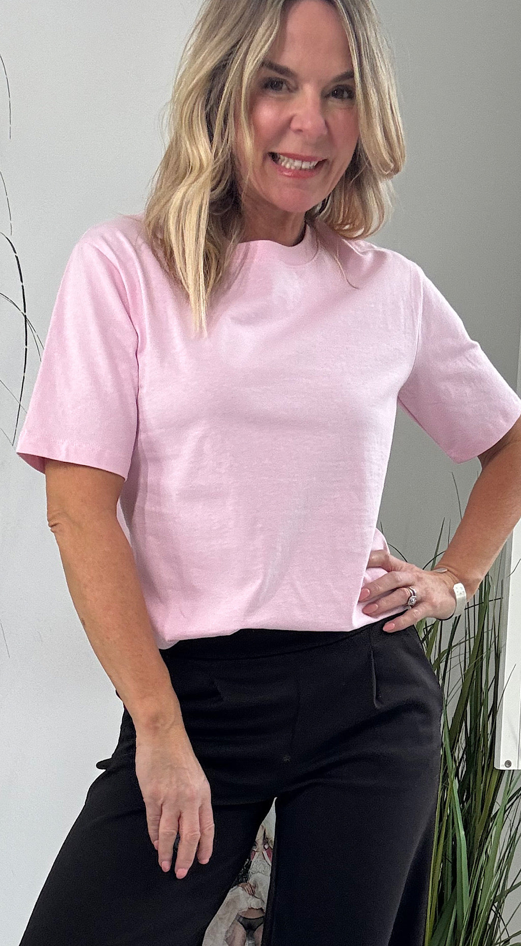 Rollo Crew Neck Tee - pink