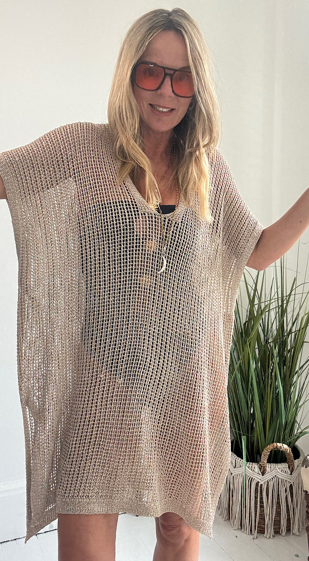 Gold Crochet Tunic
