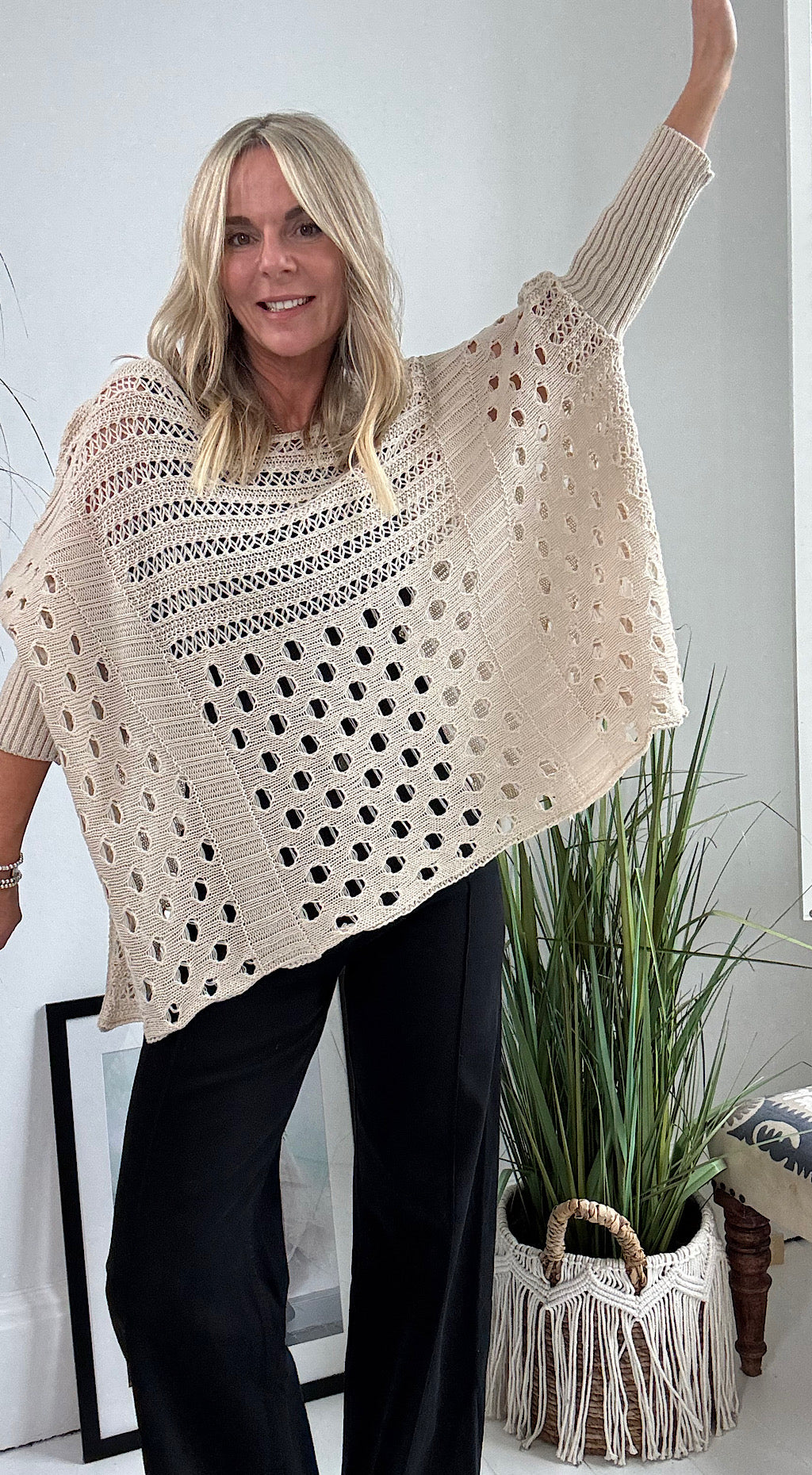 Crochet Knit - oatmeal