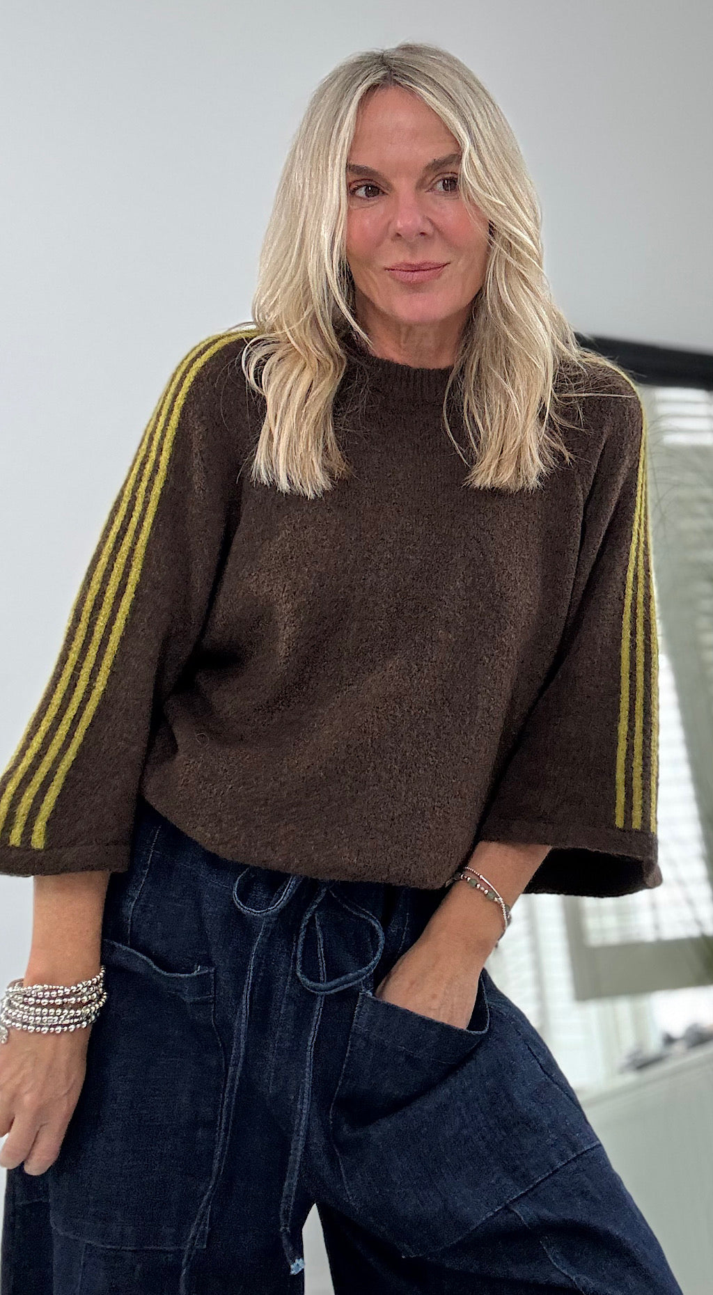 Retro Sporty Knit - chocolate