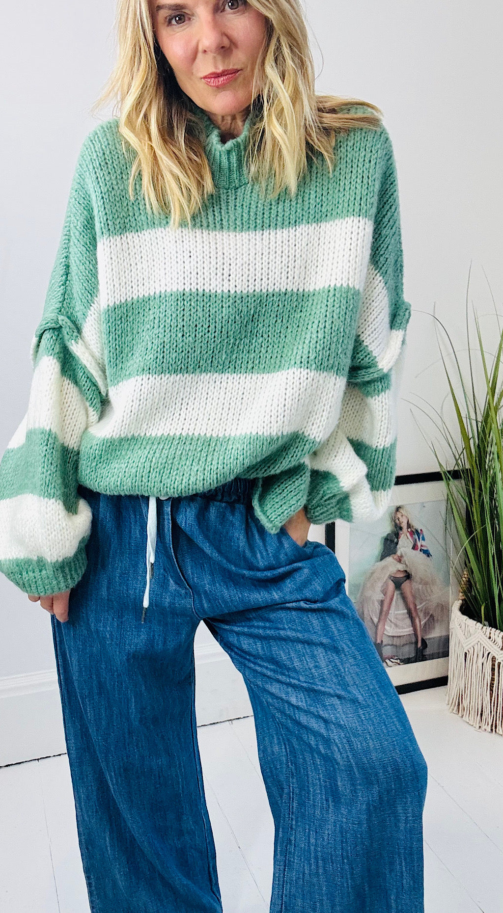 Cool Stripe Knit - green