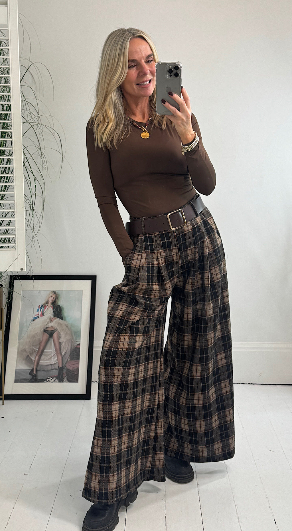 Traitors Peg Pant - brown mix