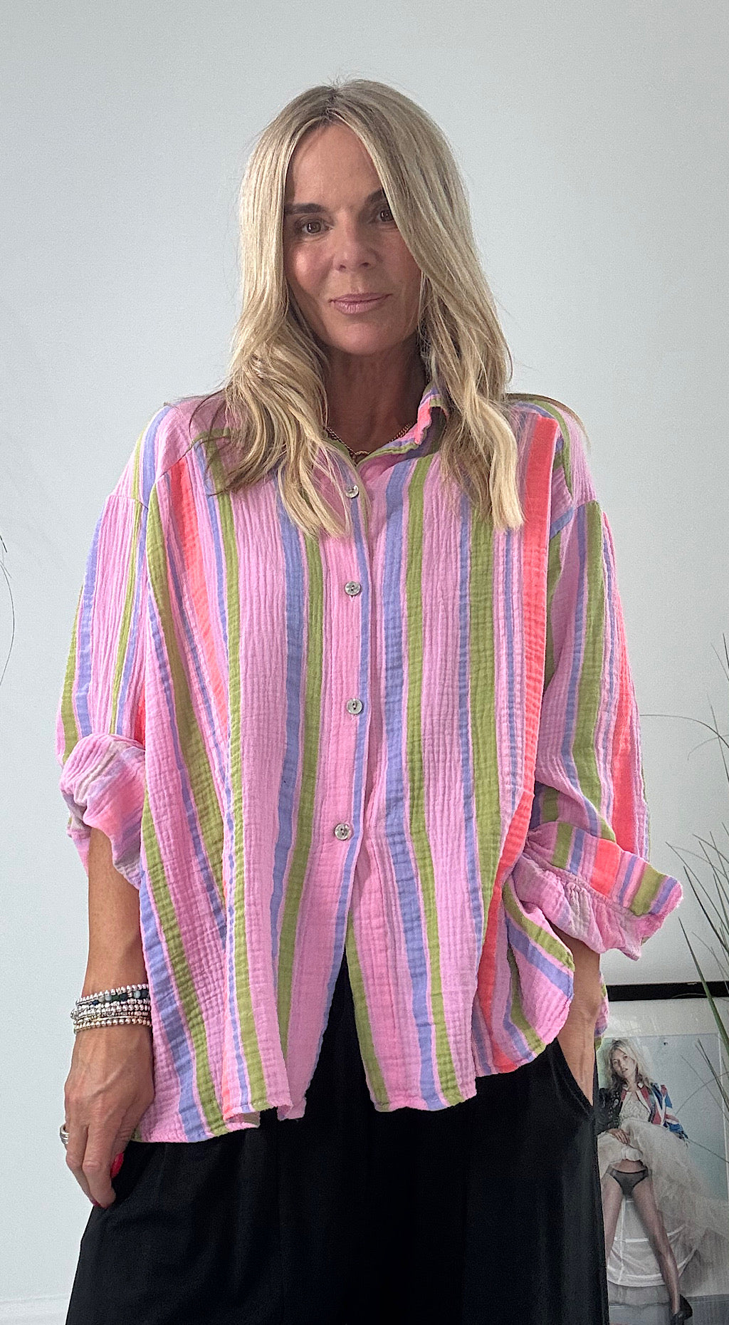 Cheesecloth Shirt - Summer Stripes