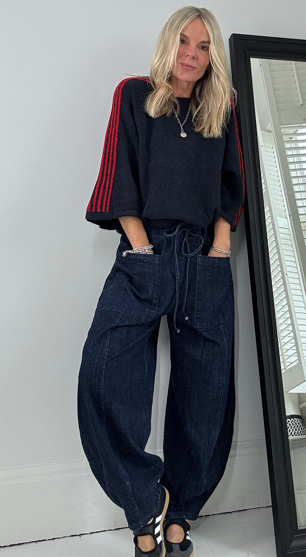 Barrel Pant - dark denim