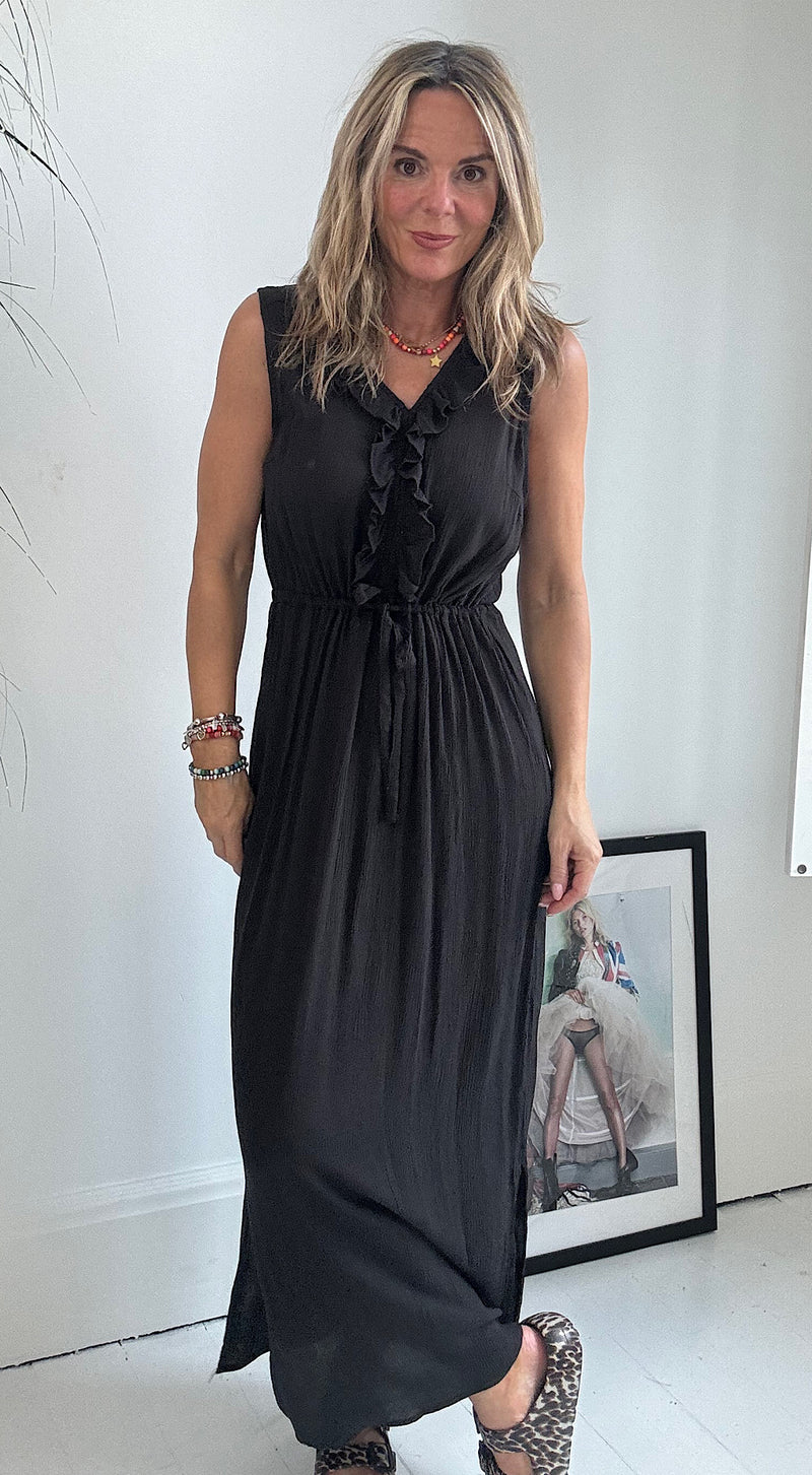 Marrakech Frill Dress - black