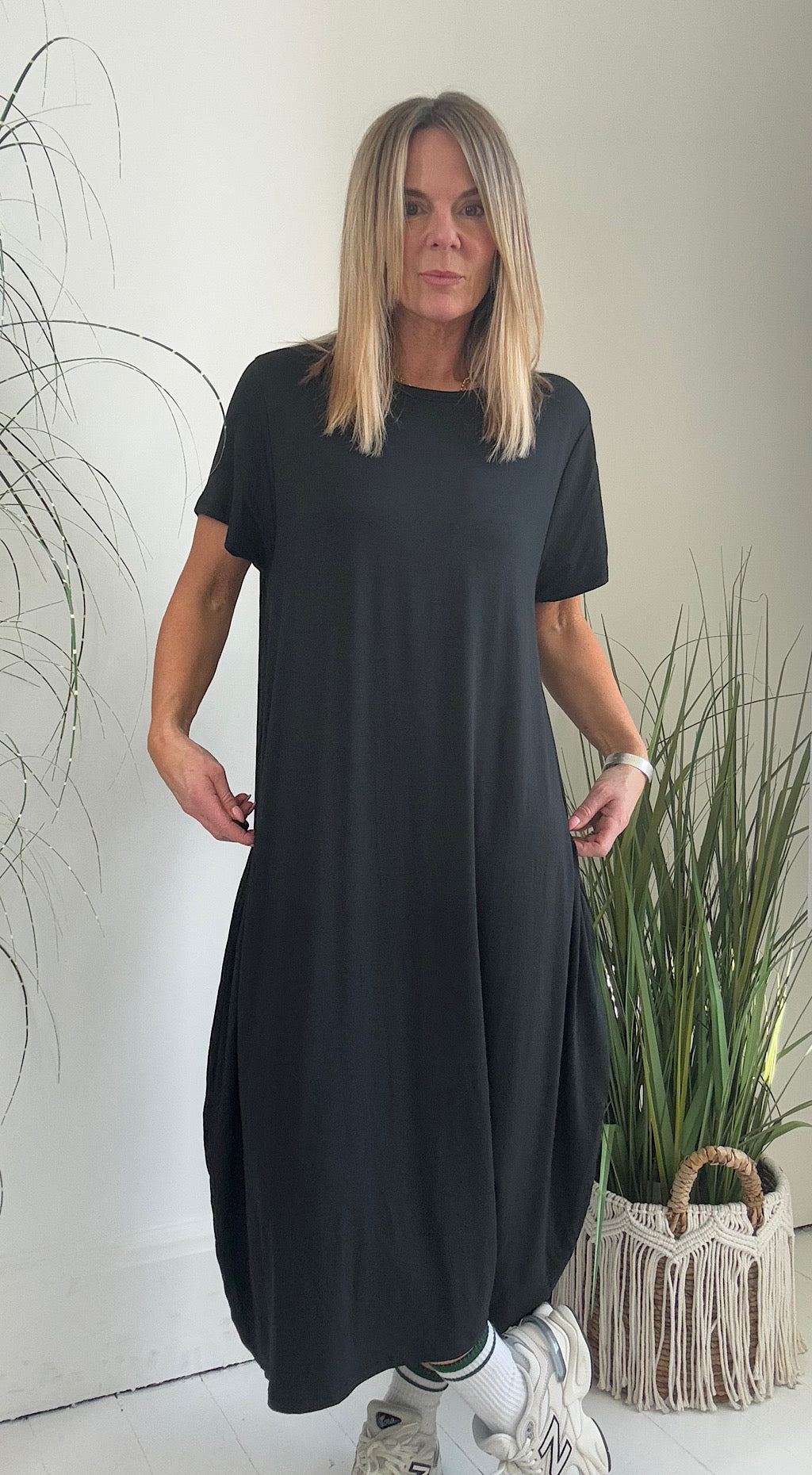 Cocoon Dress Black