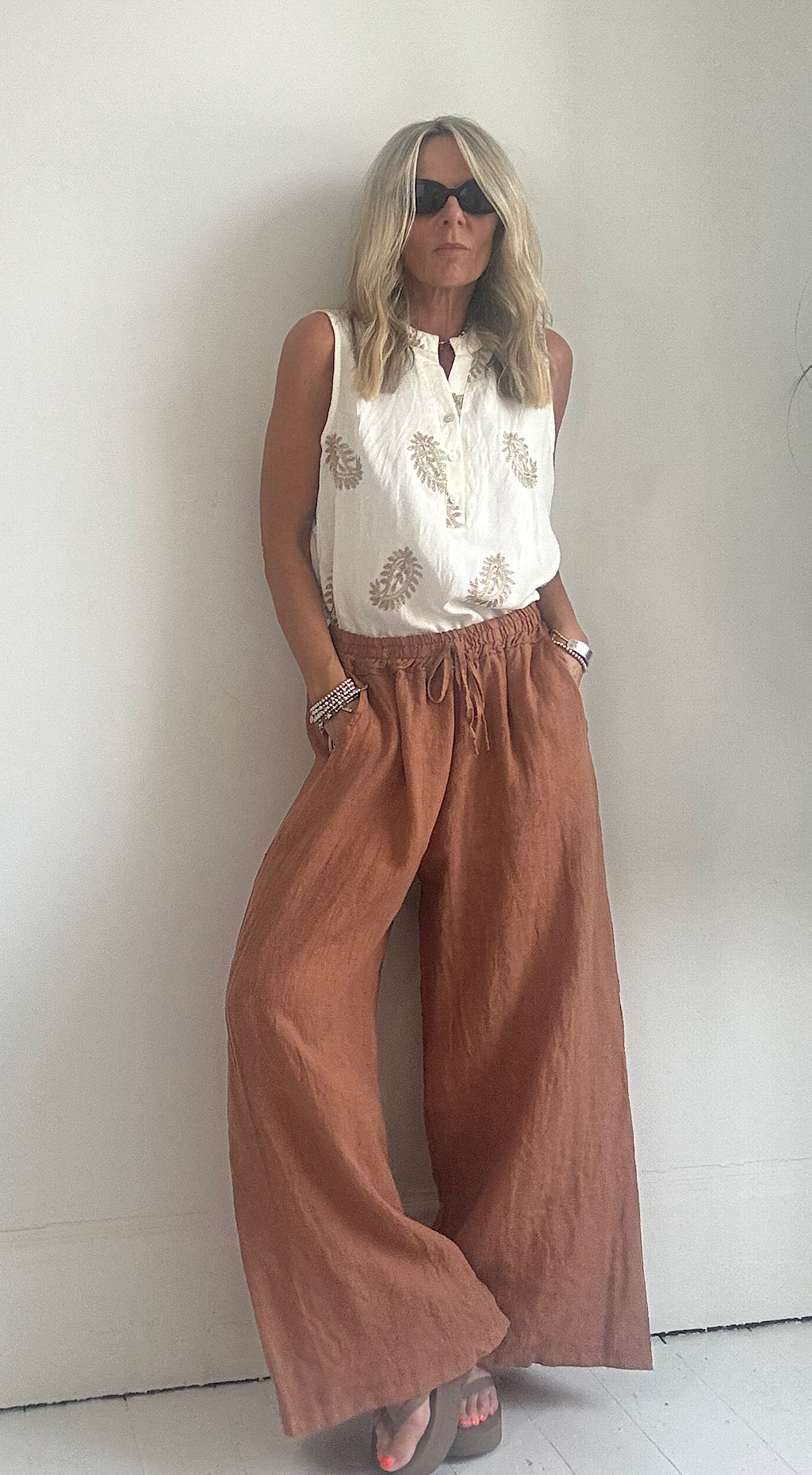 Indian gold detail top