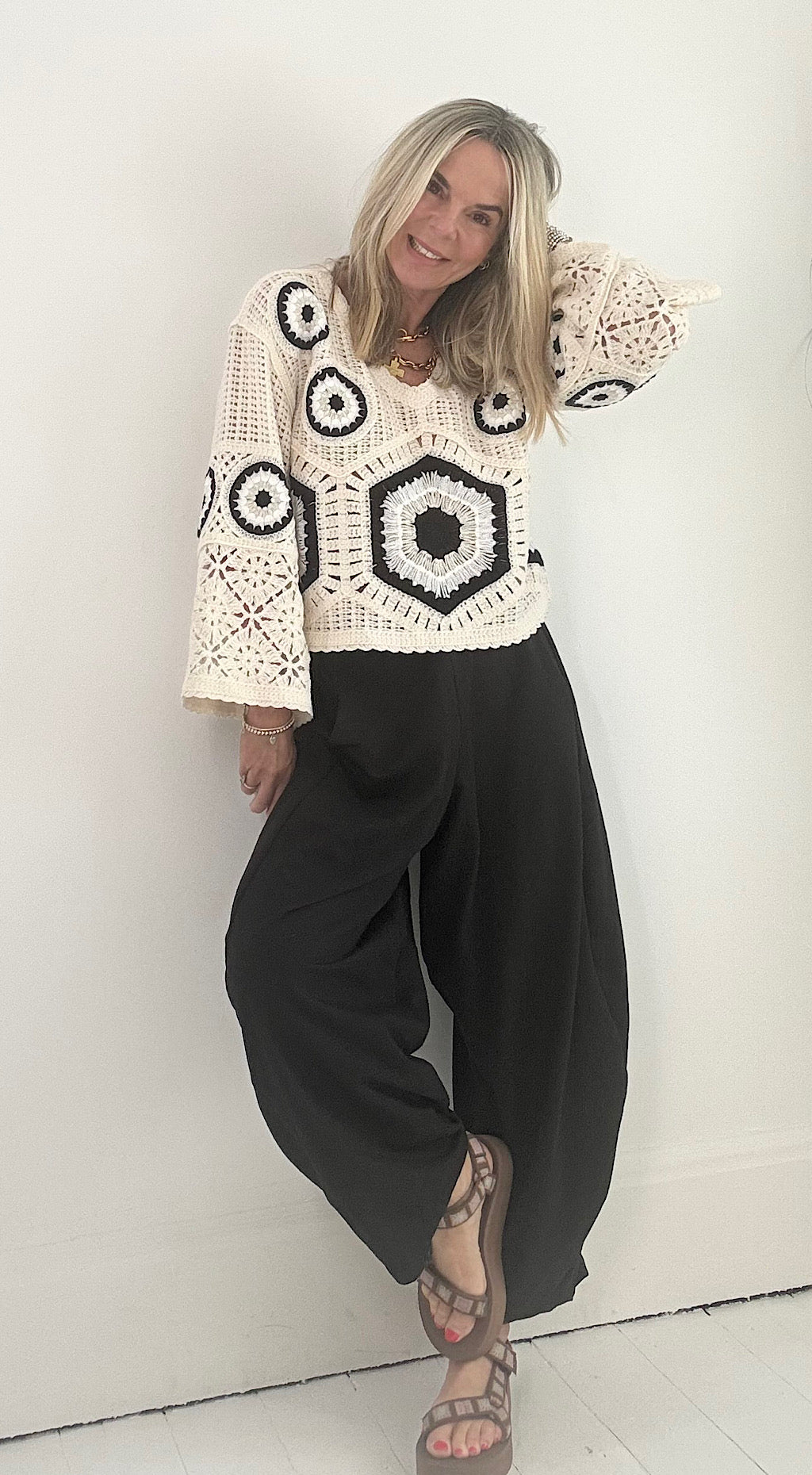 Hippy chick knit black