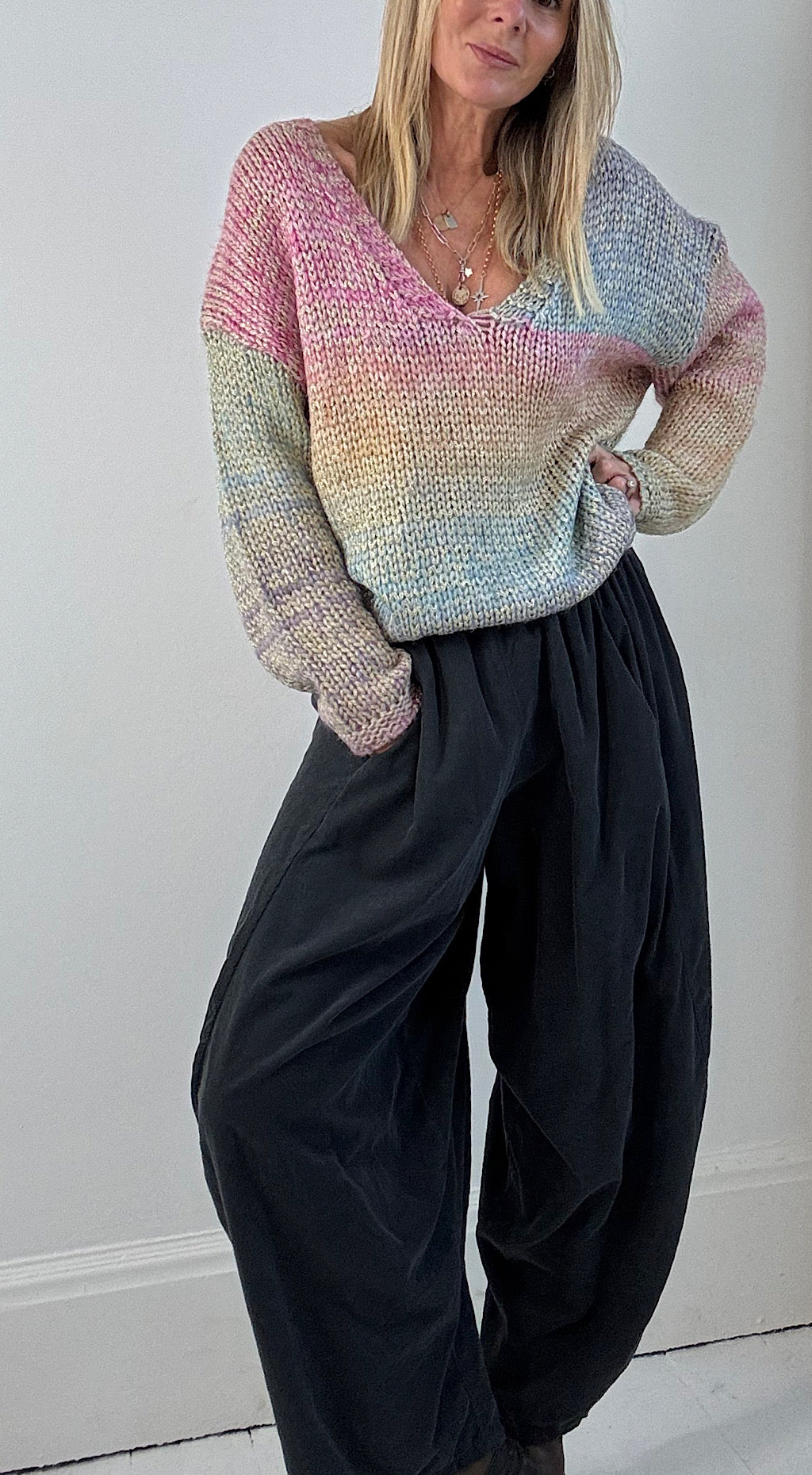 Cord Cocoon Pant Charcoal