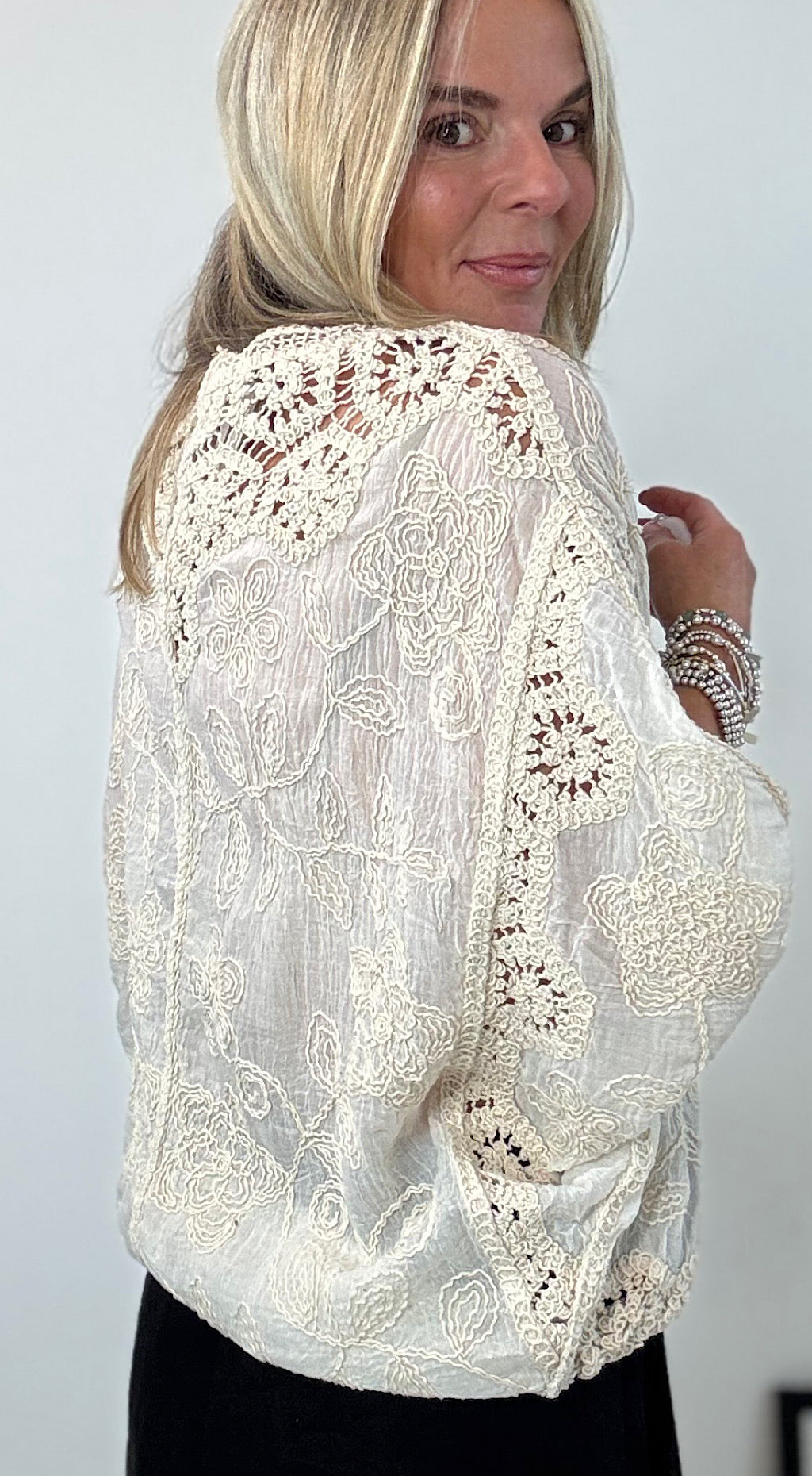 Crochet top vintage cream