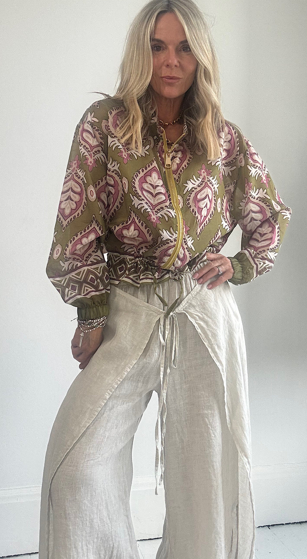 Sheer Printed Jacket